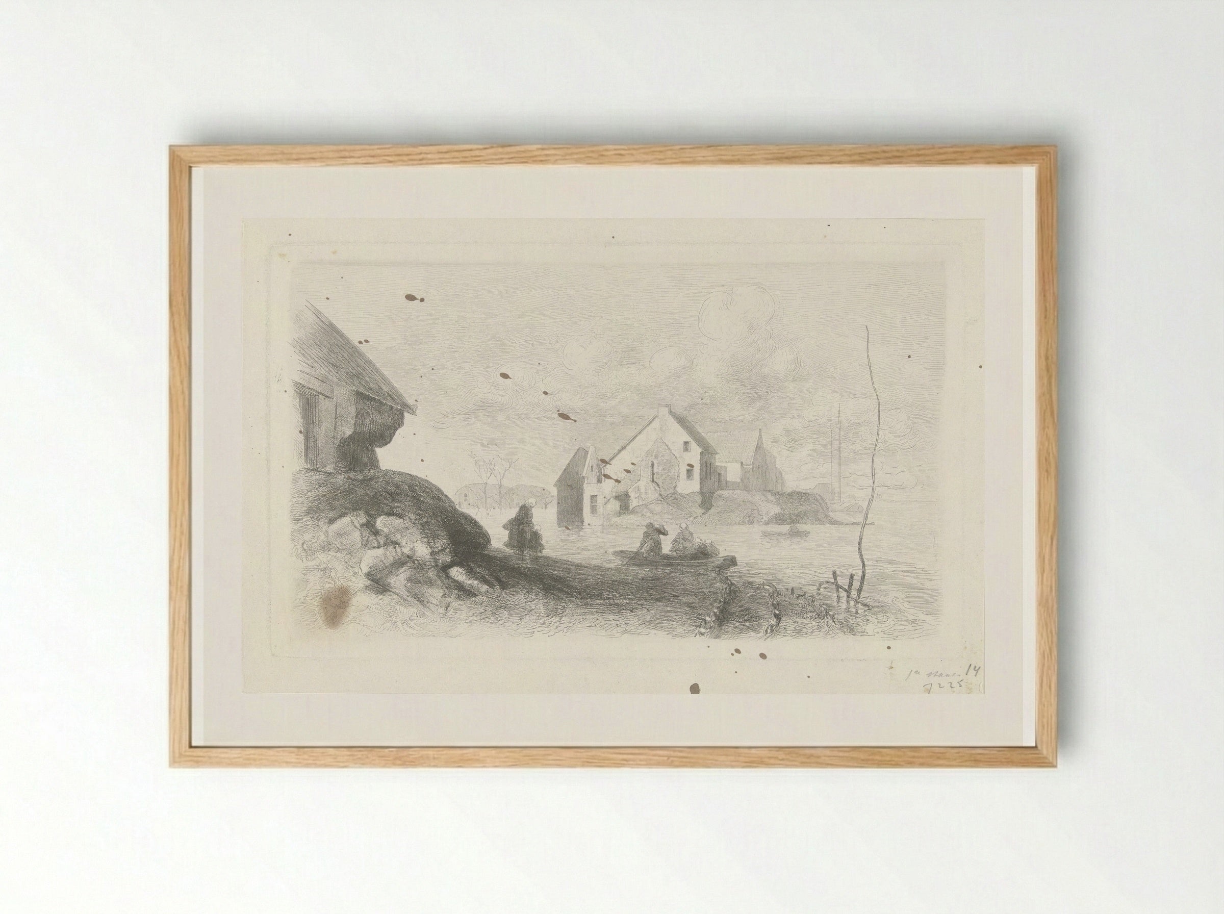 Overstroming te Lith - Charles Rochussen - Framed Print Wood