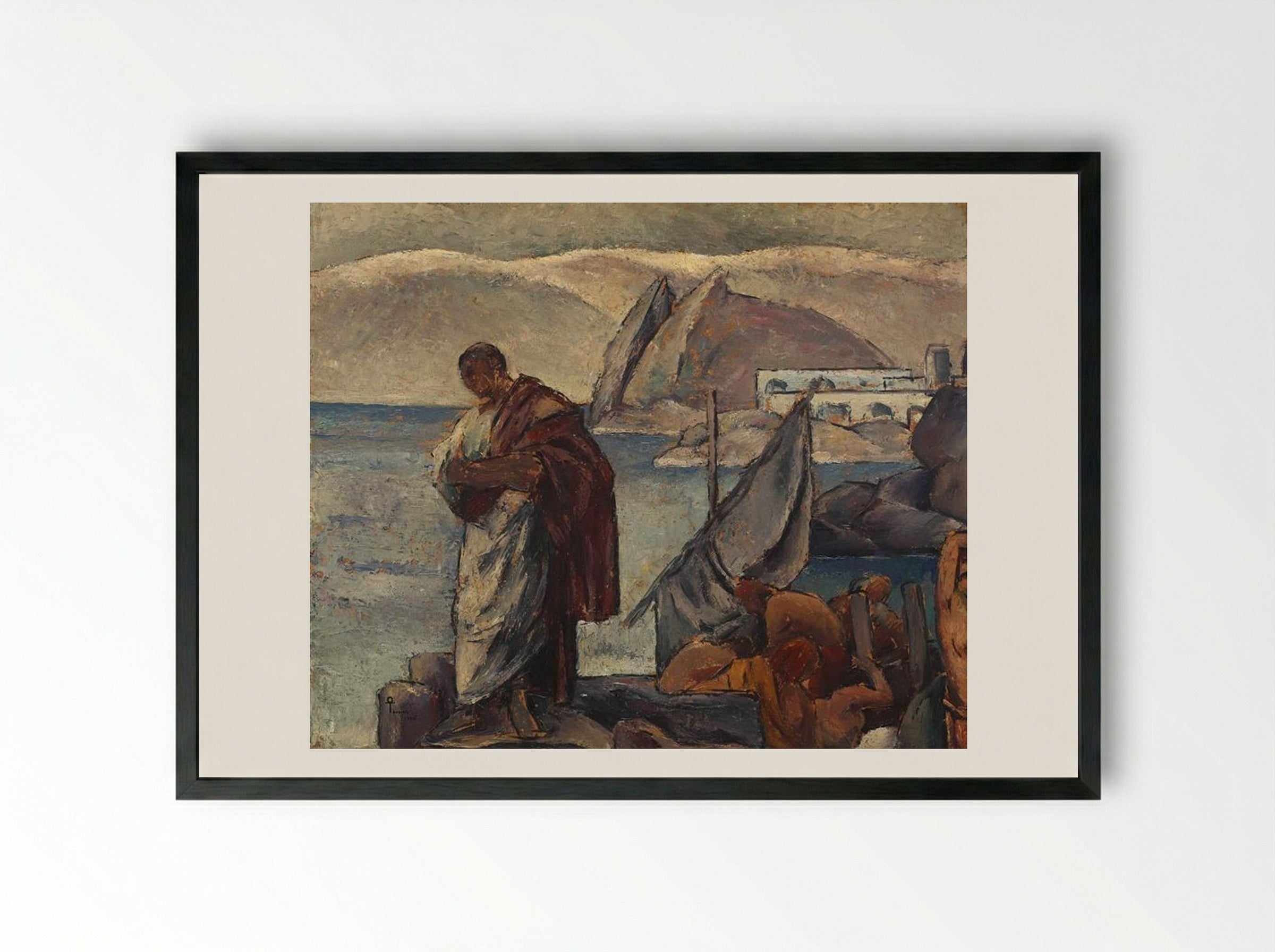 Ovid in Exile - Ion Theodorescu-Sion - Framed Print Black
