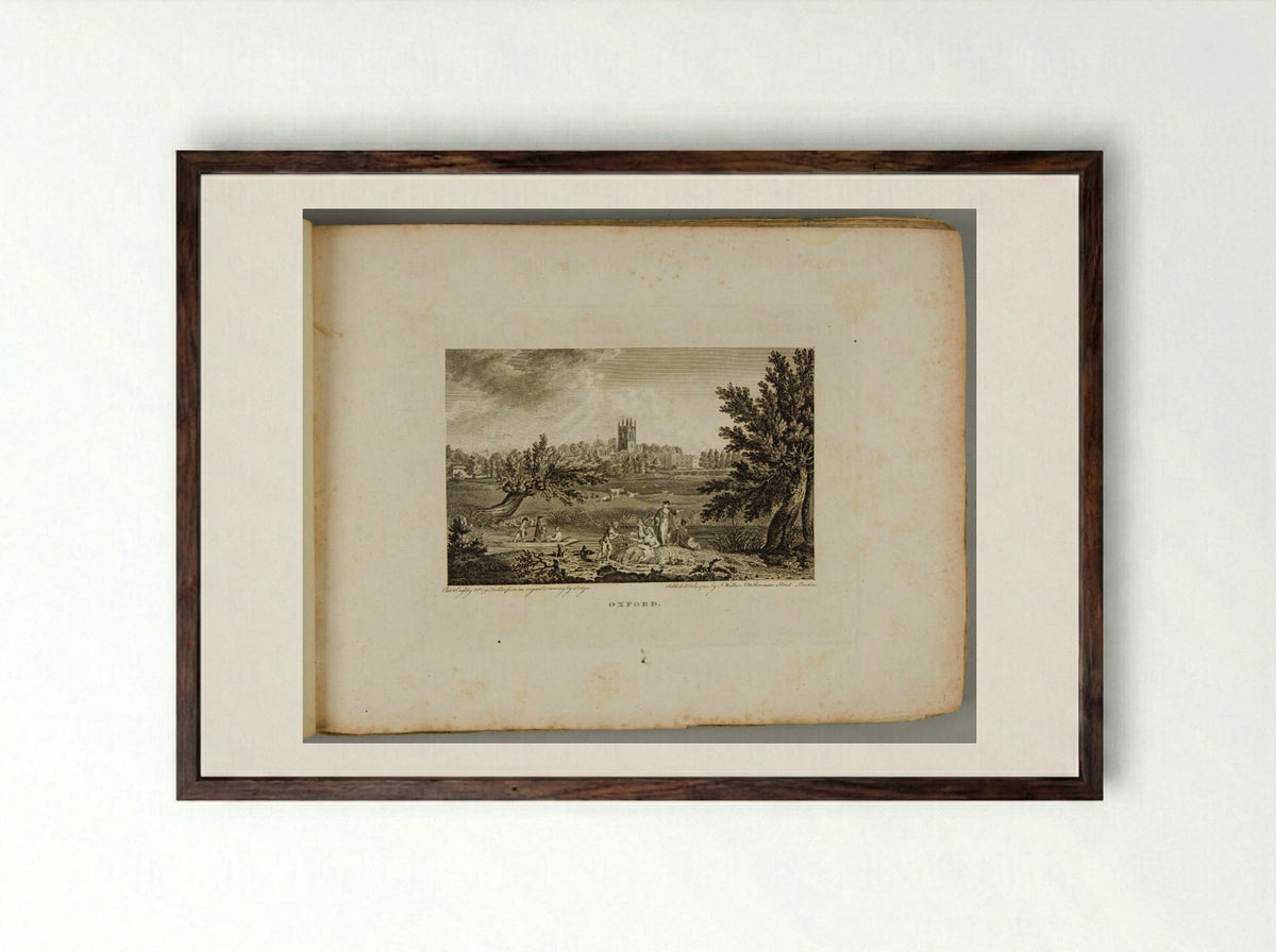 Oxford - John Walker - Framed Print Dark Wood