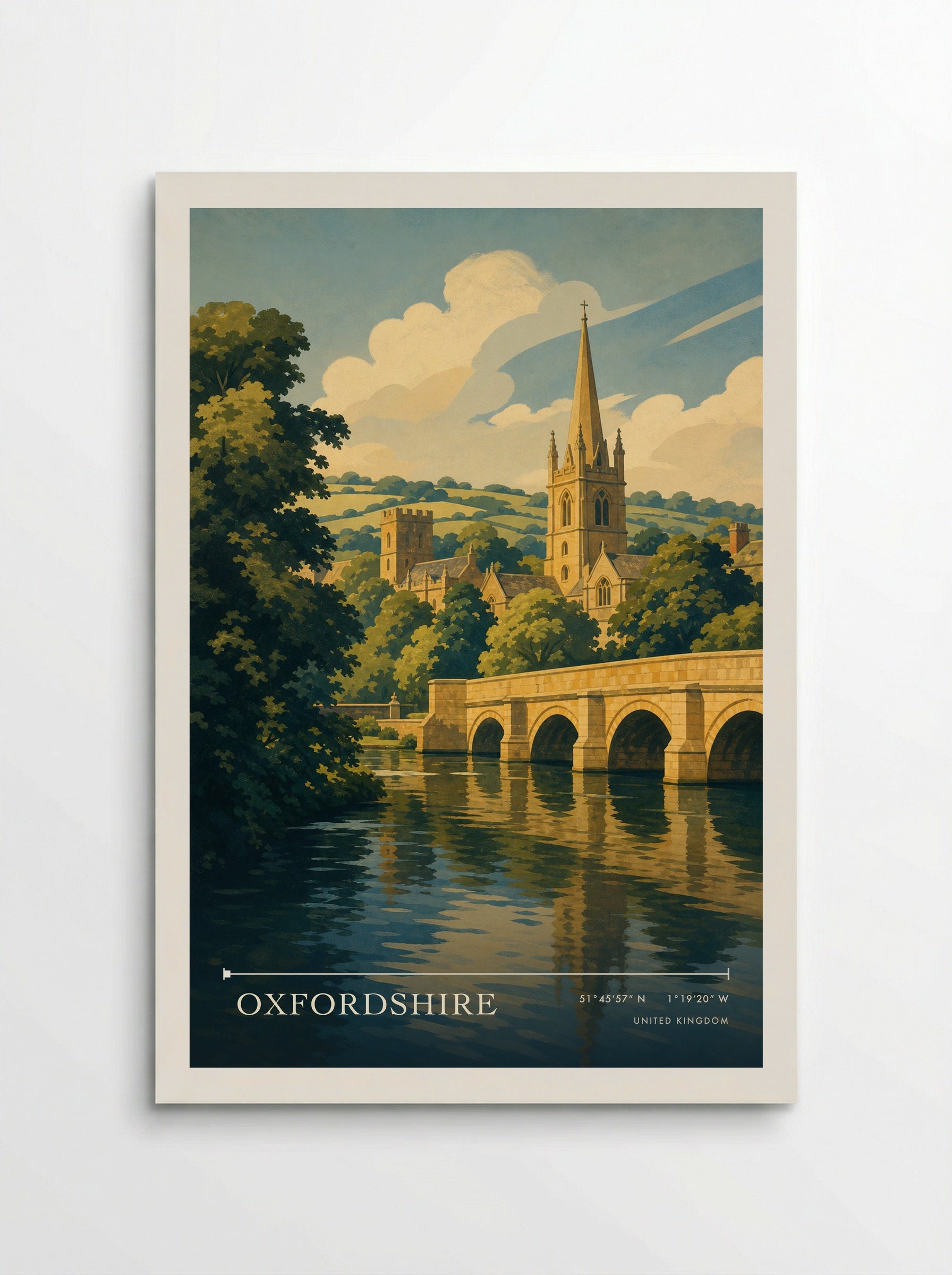 Oxfordshire United Kingdom Travel Poster - Poster