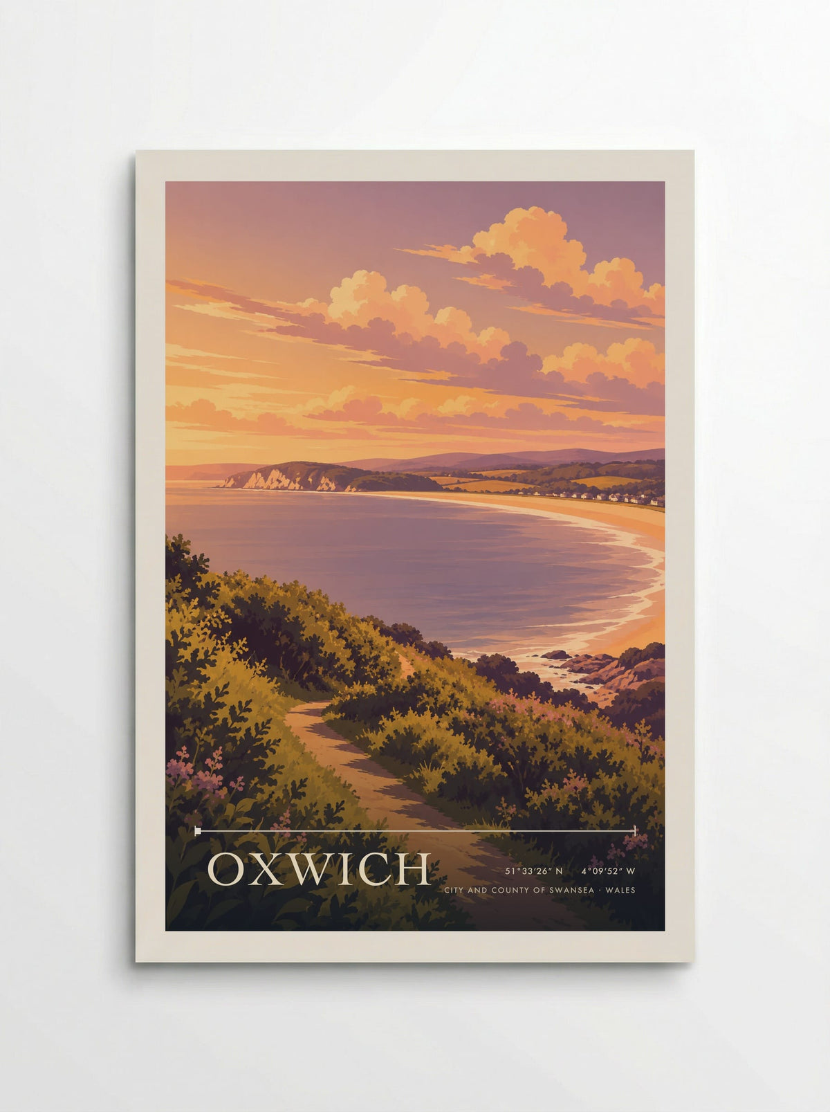 Oxwich, City and County of Swansea | Travel Poster - Poster