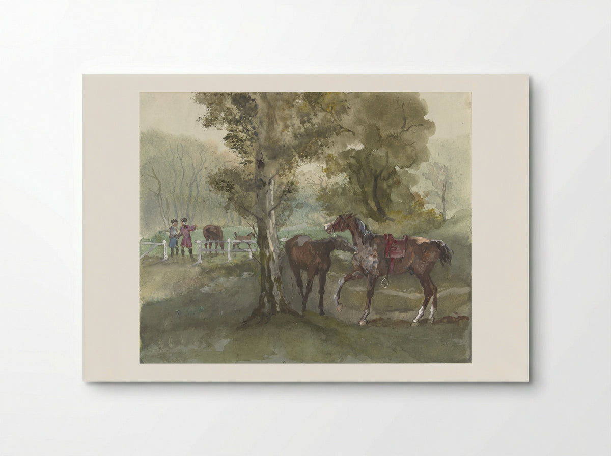 Paarden in de wei - Jules Finot - Poster
