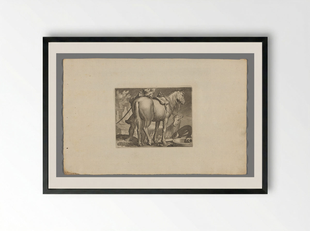 Paarden - Boëtius Adamsz. Bolswert - Framed Print Black