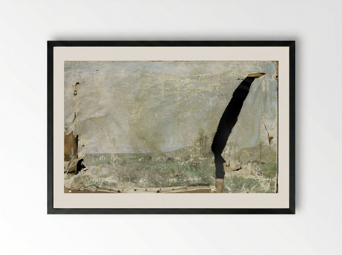 Paardenweide in Algerië - Alberto Pasini - Framed Print Black