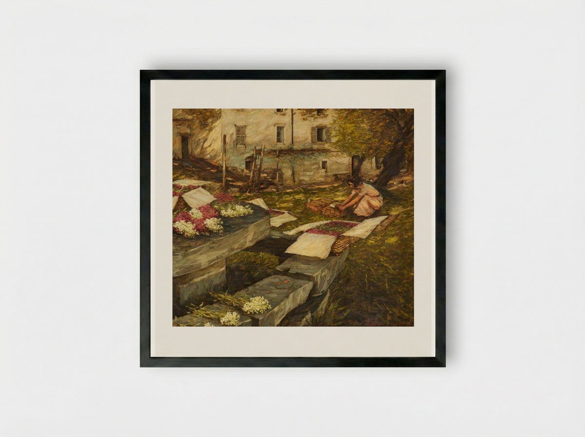 Packing Stocks - Henry Herbert La Thangue - Framed Print Black