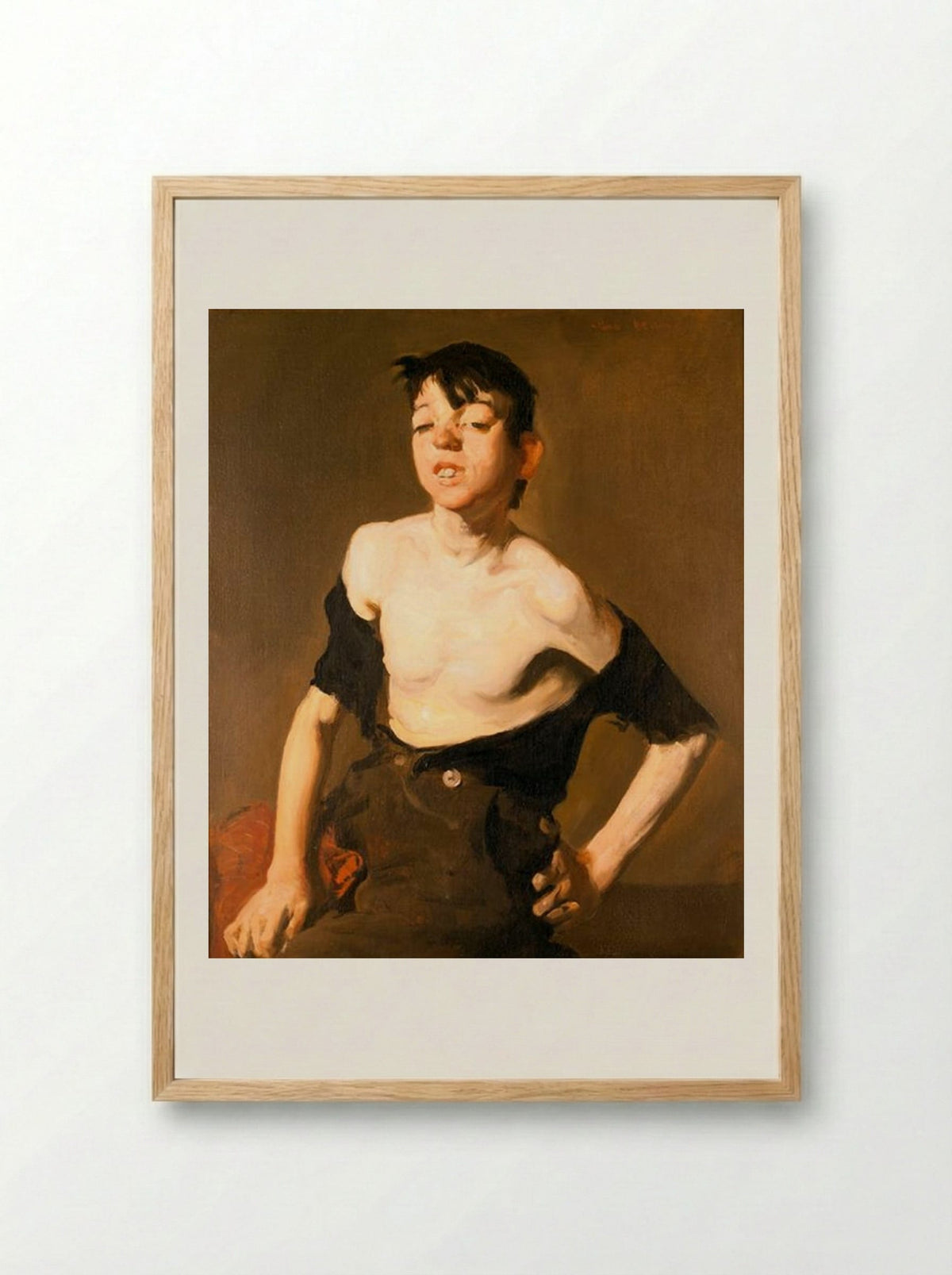 Paddy Flannigan - George Bellows - Framed Print Wood