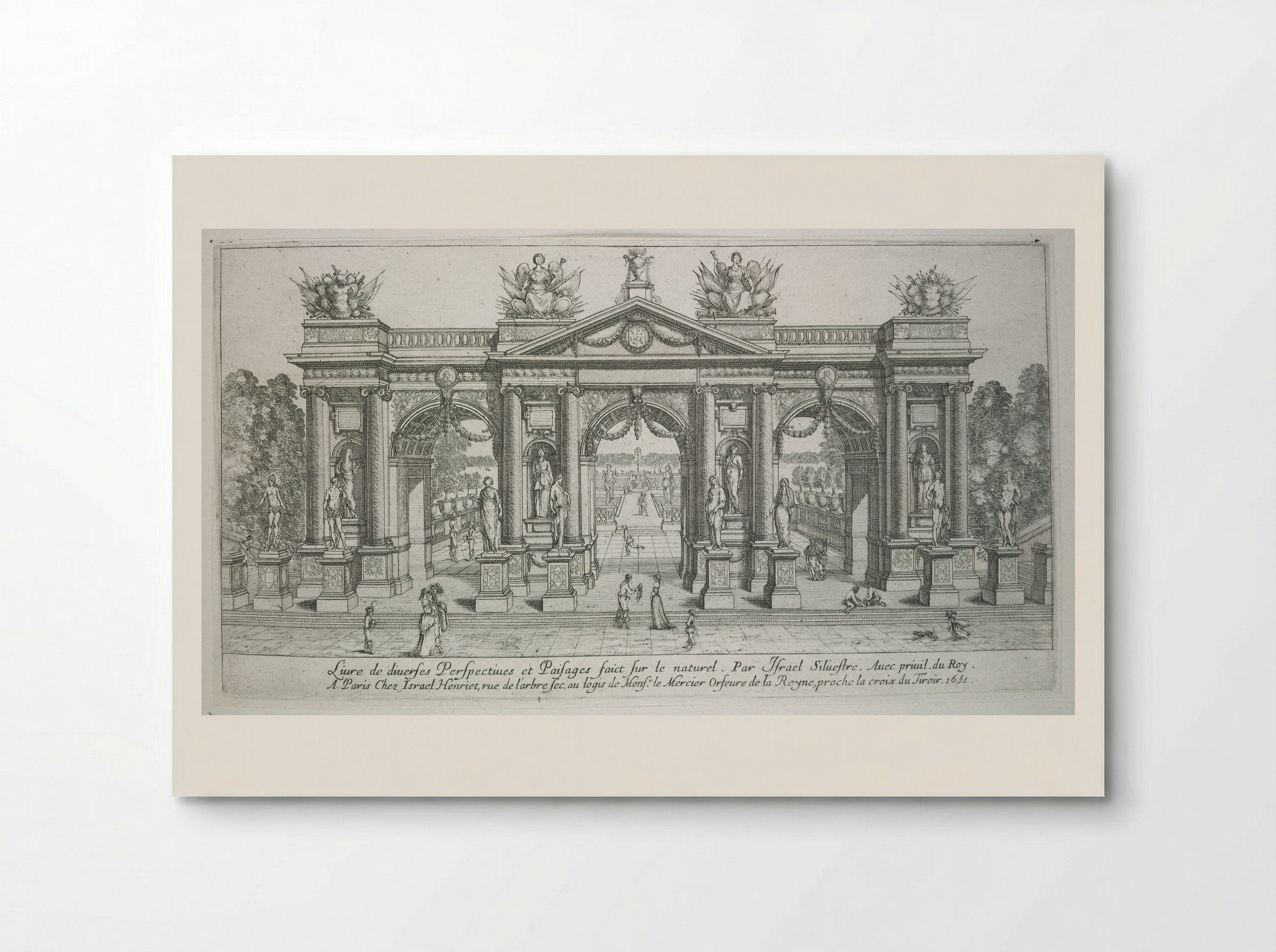 Page from Livre de Diverses Perspectives et Paisages - Israël Silvestre - Poster