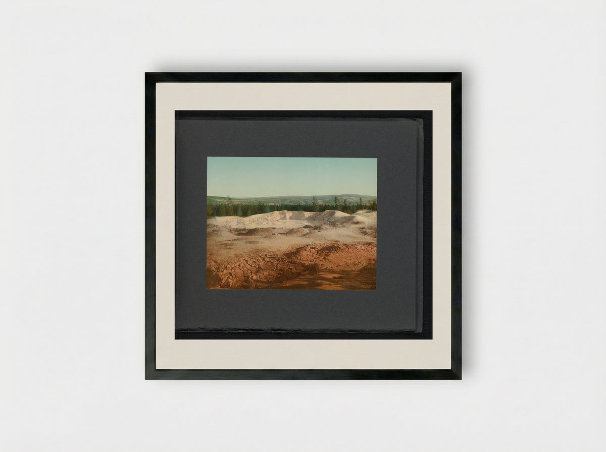 Paint Pot, Yellowstone National Park - William Henry Jackson - Framed Print Black