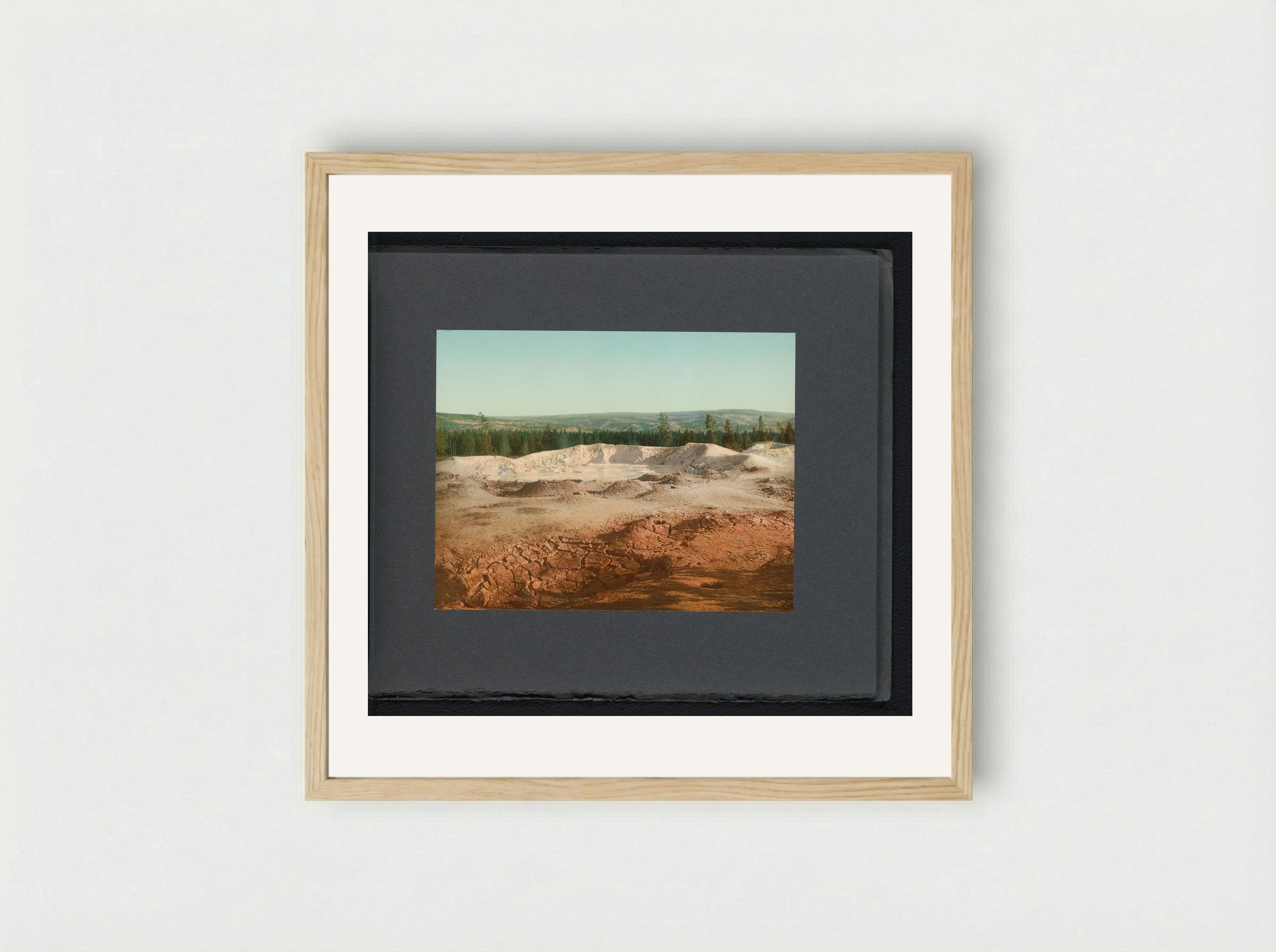 Paint Pot, Yellowstone National Park - William Henry Jackson - Framed Print Wood