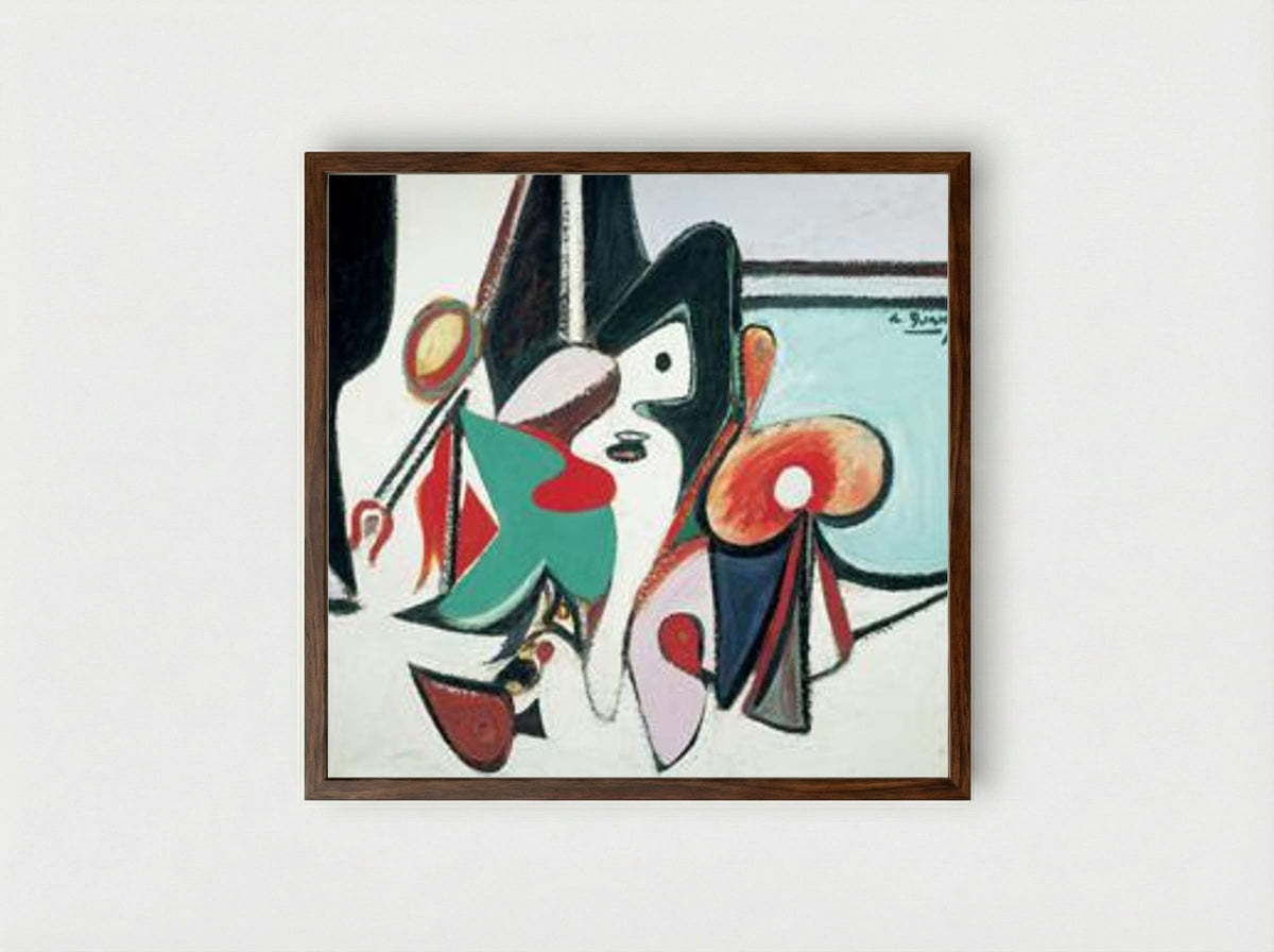 Painting (Arshile Gorky) - Arshile Gorky - Framed Print Dark Wood