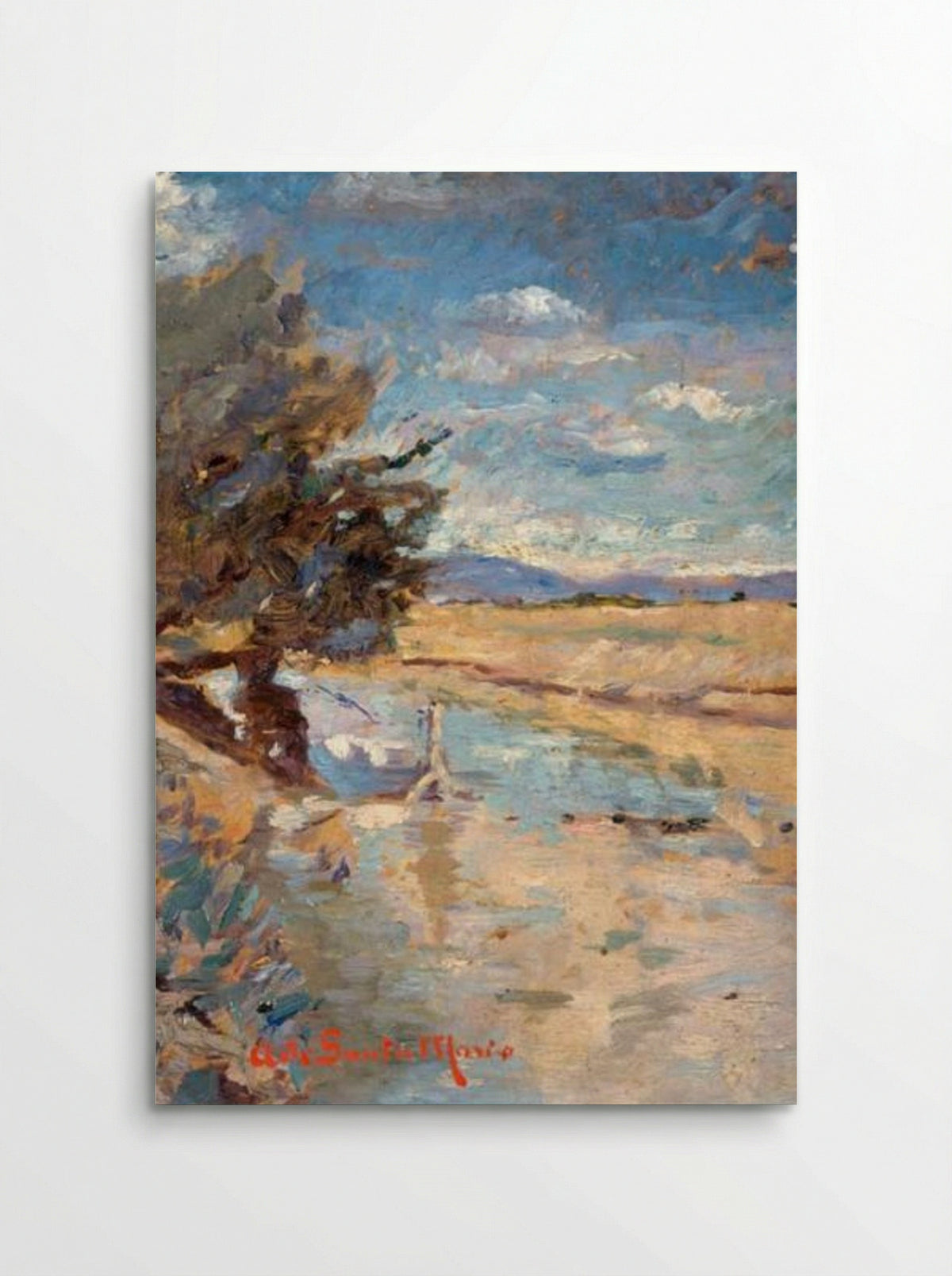 Paisaje (Study of Field and Stream) - Andres de Santa Maria - Poster