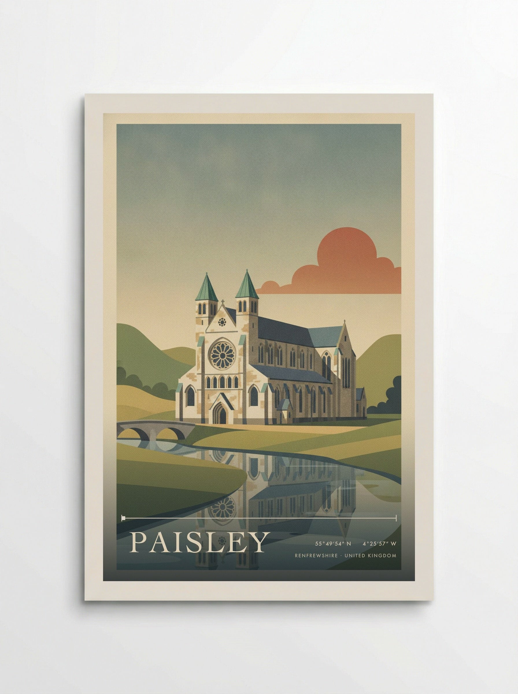 Paisley Renfrewshire United Kingdom Travel Poster - Poster