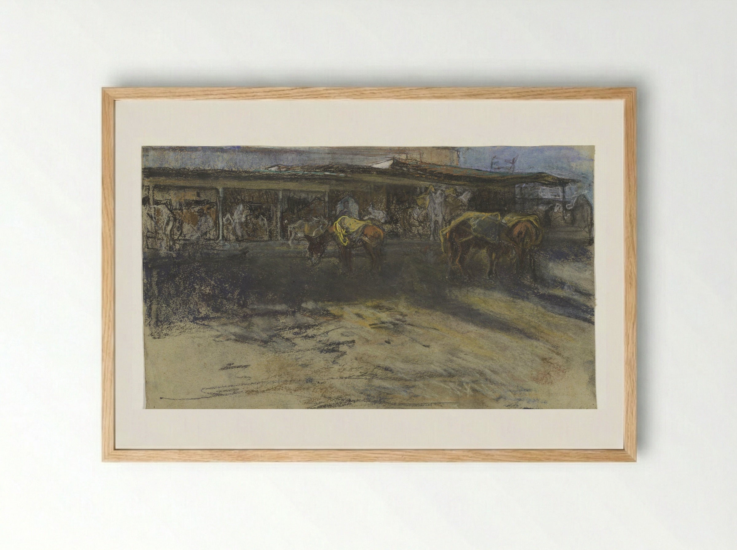 Pakezels op de Grote Markt te Tanger - Jac van Looij - Framed Print Wood