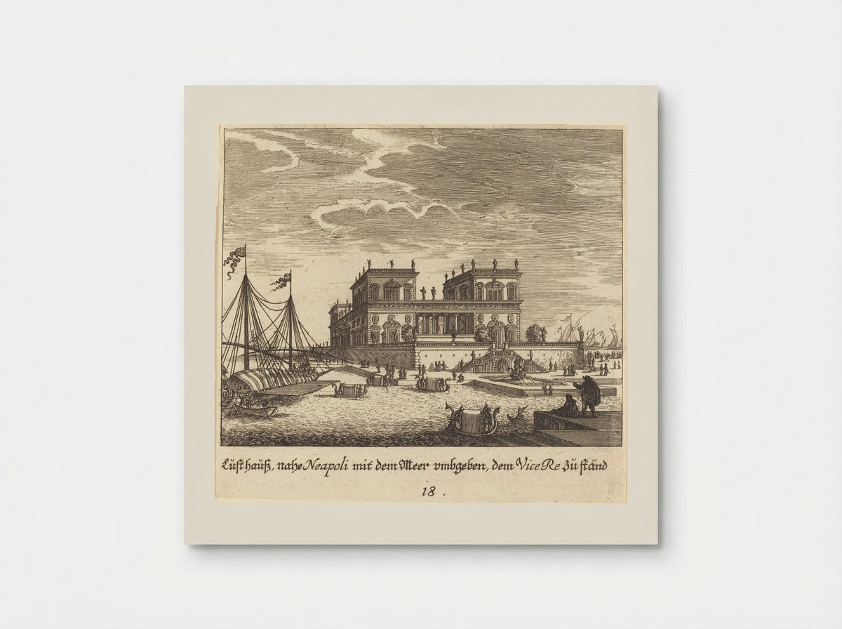 Palace of Cardinal Caraffa at Naples - Melchior Küsel - Poster
