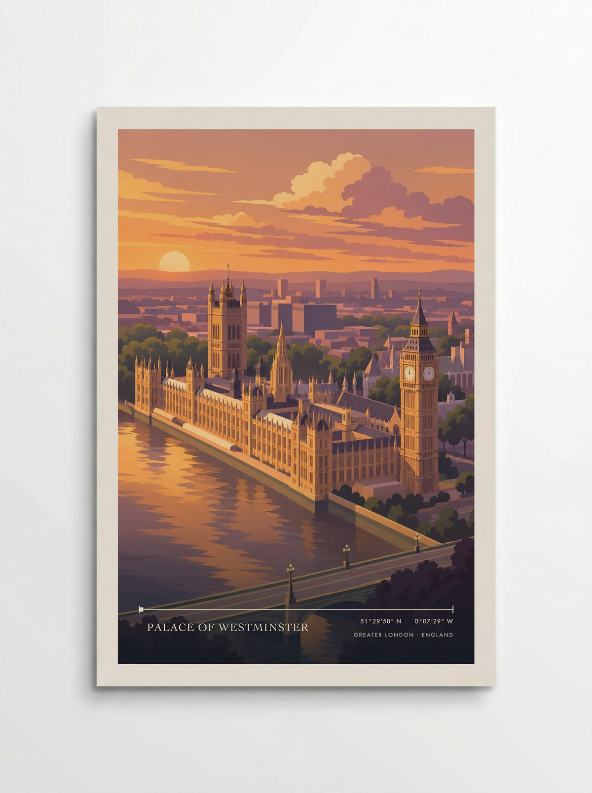 Palace of Westminster, Greater London | Travel Poster - Poster