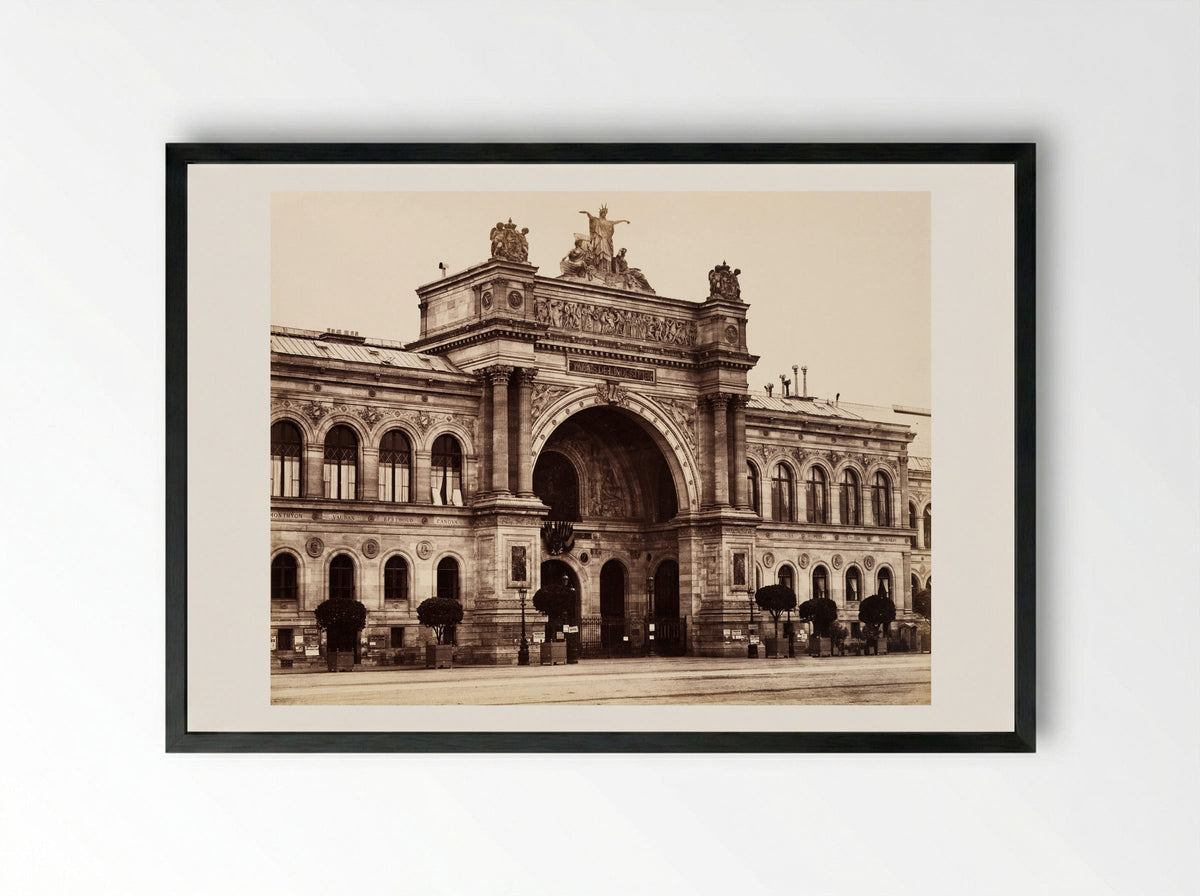 Palais de l'Industrie - Édouard Denis Baldus - Framed Print Black