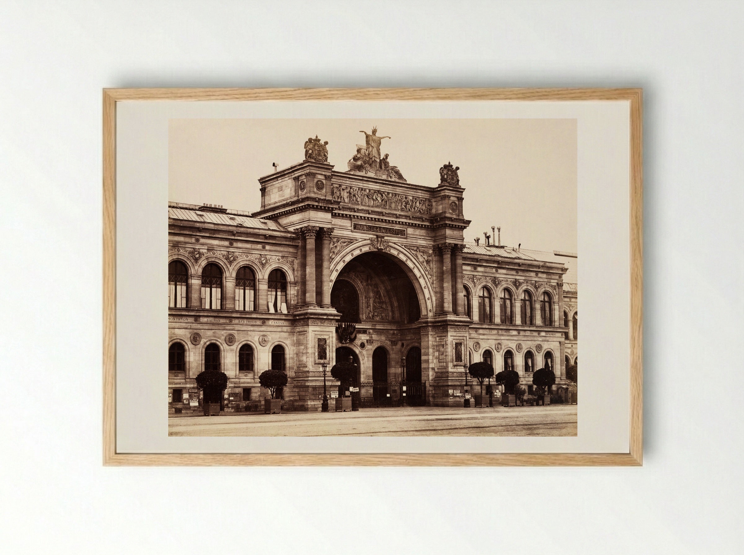 Palais de l'Industrie - Édouard Denis Baldus - Framed Print Wood