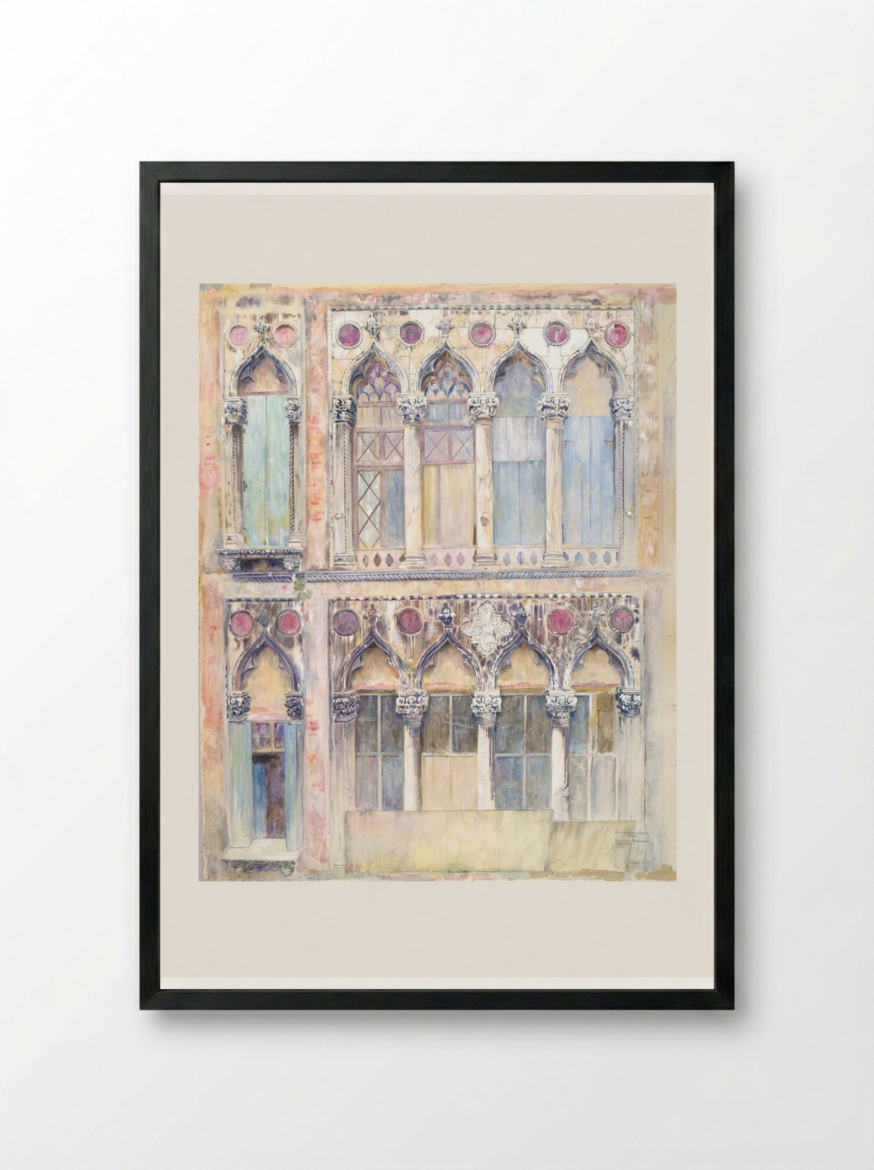 Palazzo Bernardo, Venice - Joseph Lindon Smith - Framed Print Black