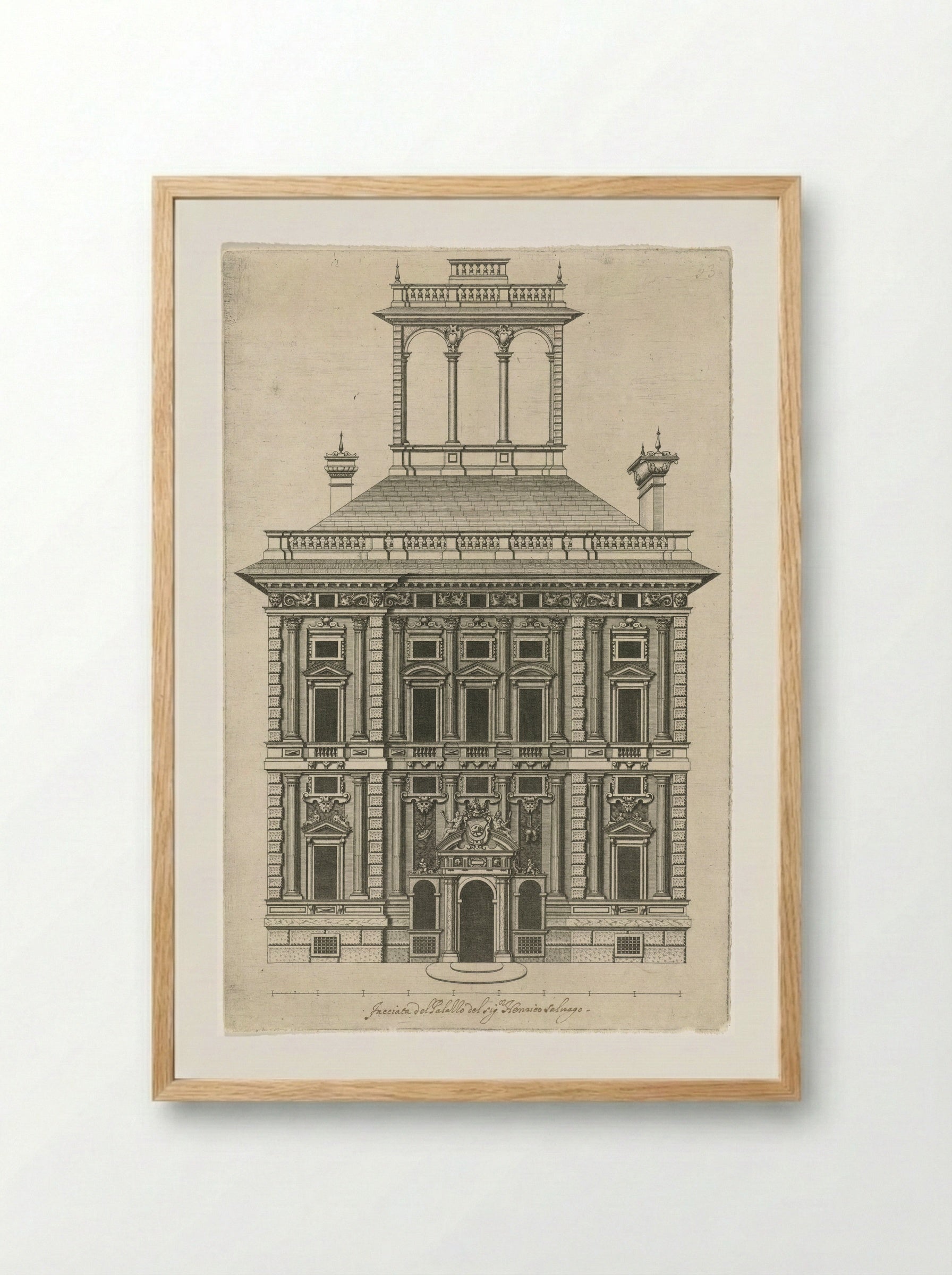 Palazzo Campanella - Peter Paul Rubens - Framed Print Wood