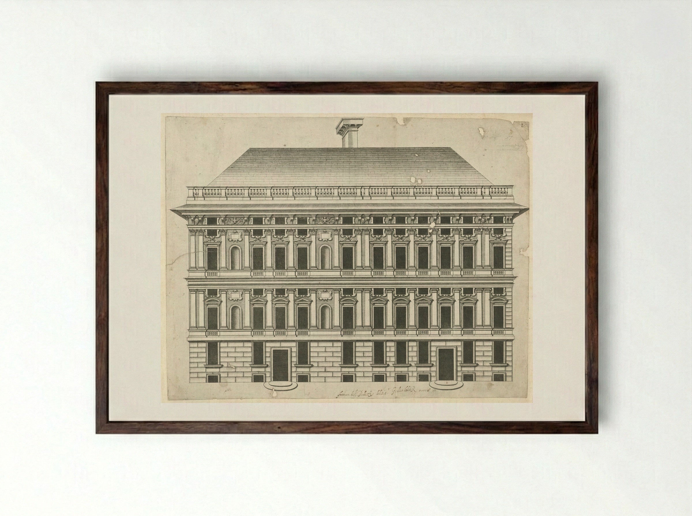 Palazzo della Rovere - Peter Paul Rubens - Framed Print Dark Wood