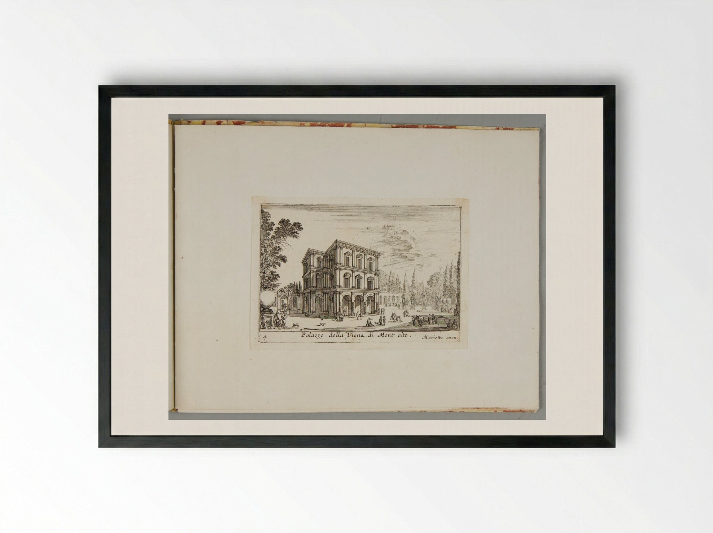 Palazzo della Vigna di Montalto - Israël Silvestre - Framed Print Black