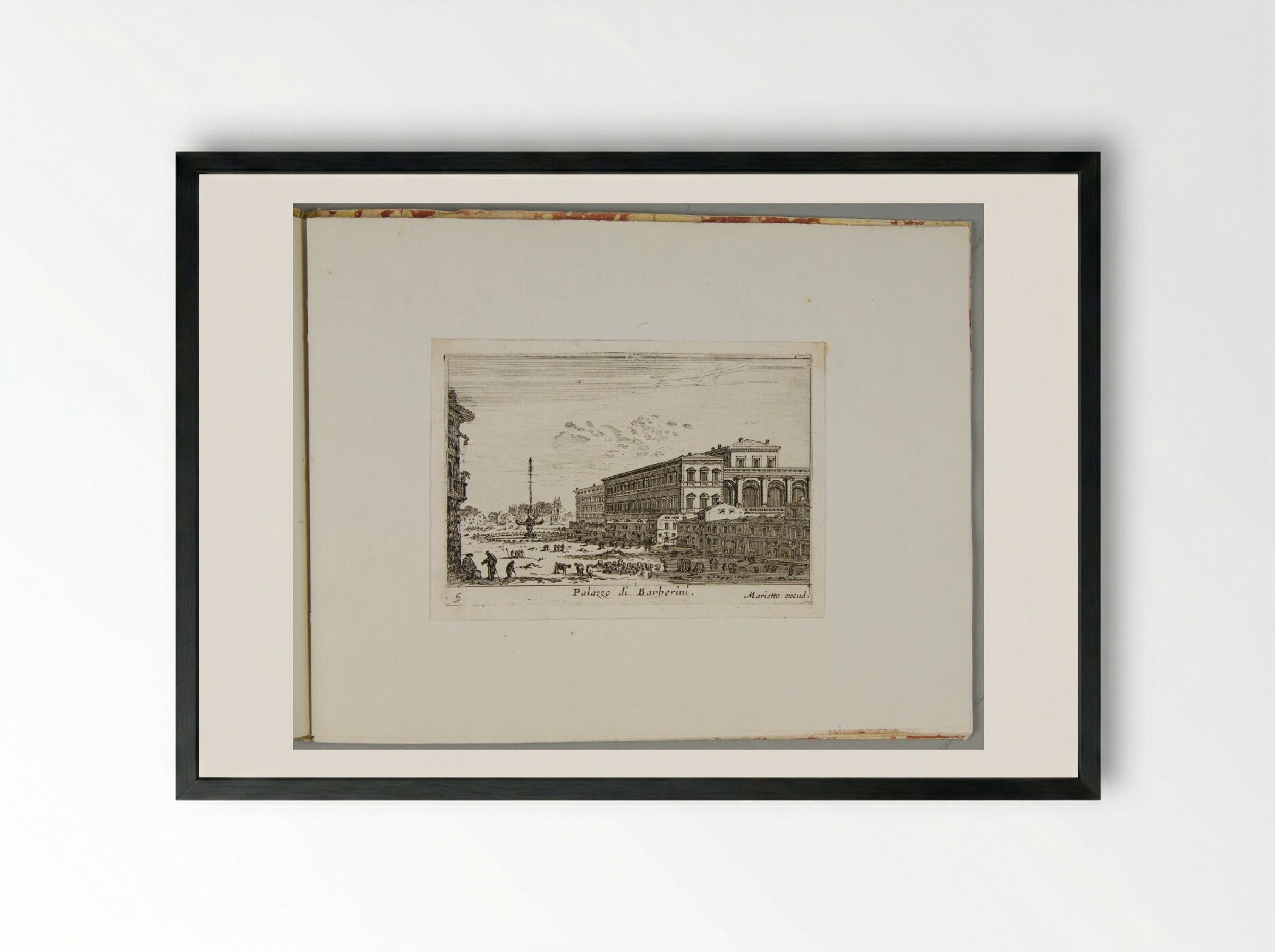 Palazzo di Barberini - Israël Silvestre - Framed Print Black