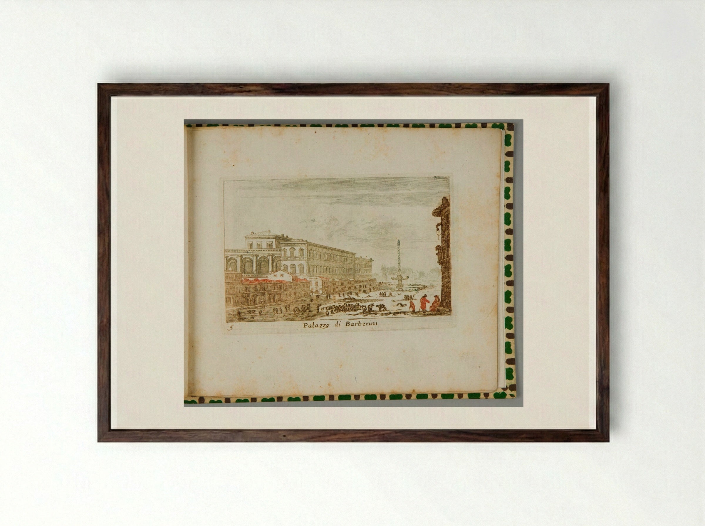 Palazzo di Barberini - Abraham Bloteling - Framed Print Dark Wood