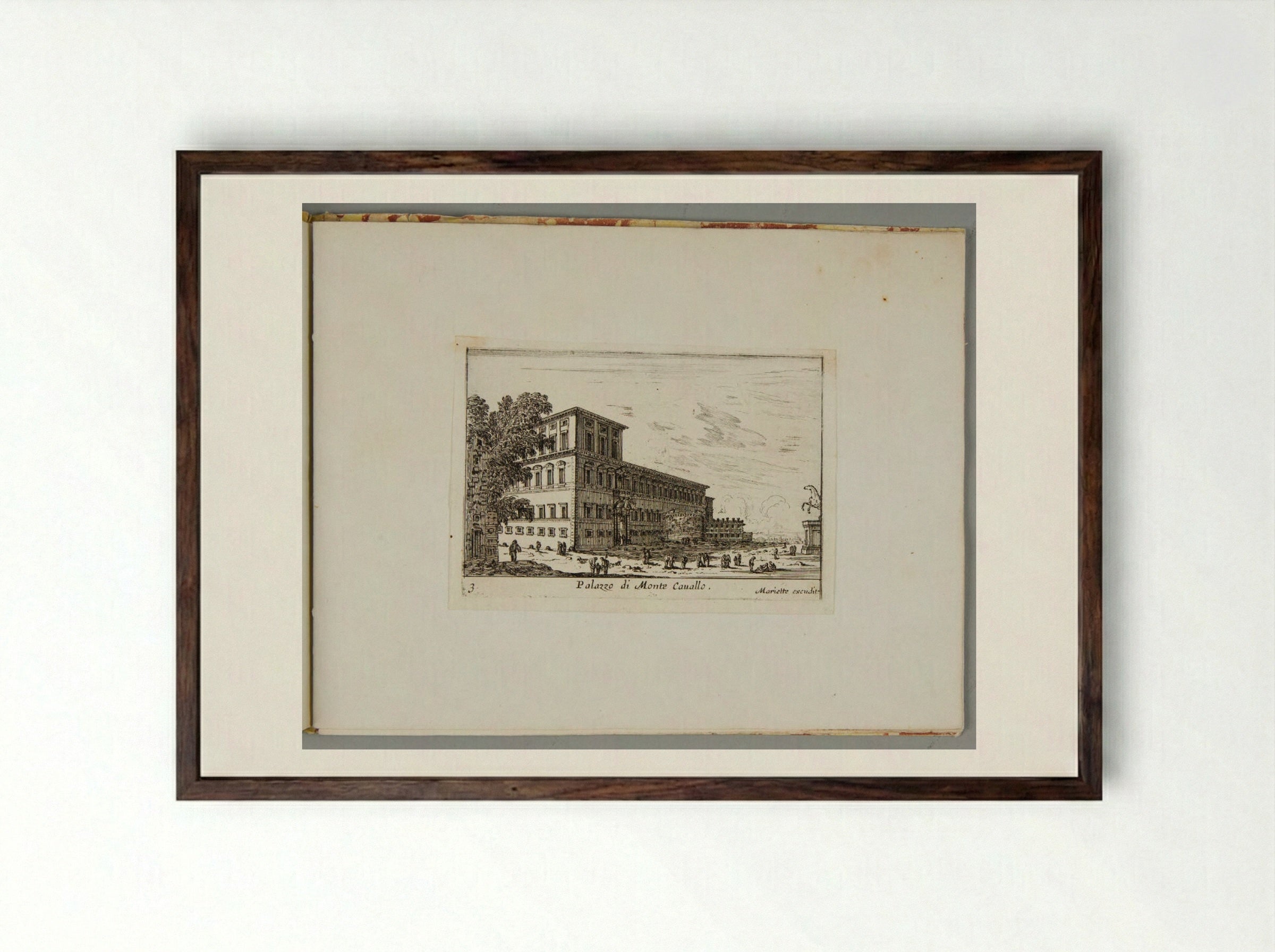 Palazzo di Monte Cavallo - Israël Silvestre - Framed Print Dark Wood