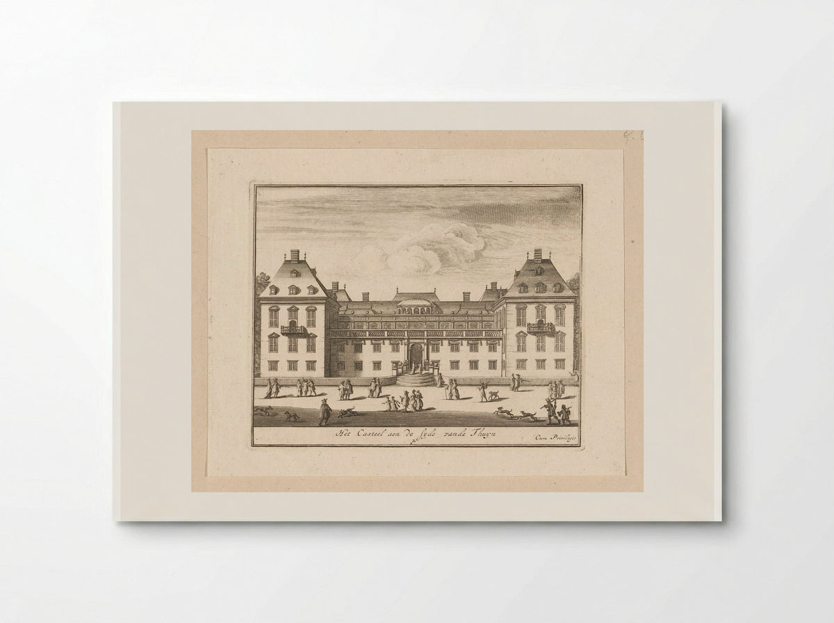 Paleis Honselaarsdijk van achteren gezien - Abraham Bloteling - Poster