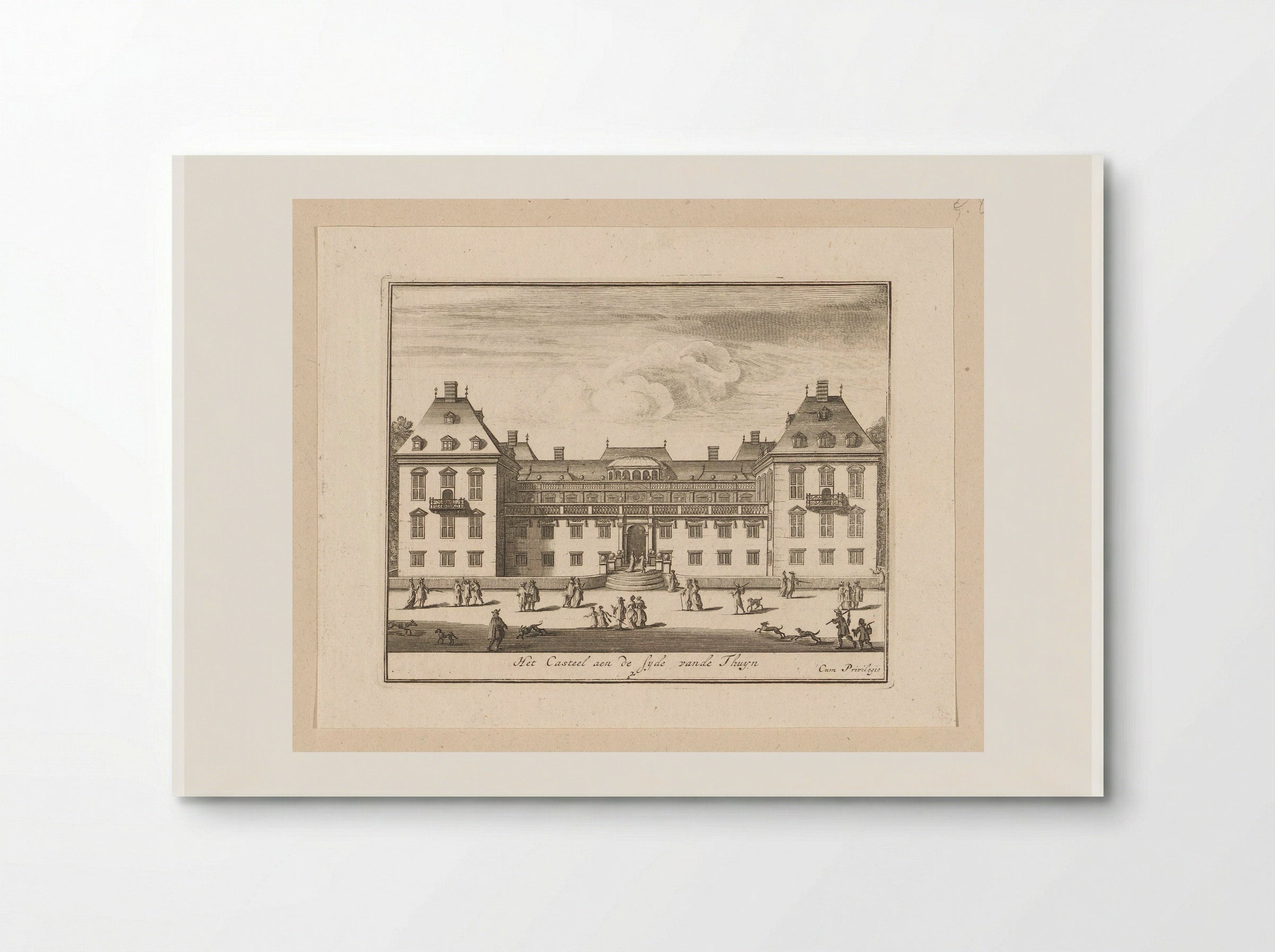 Paleis Honselaarsdijk van achteren gezien - Abraham Bloteling - Poster