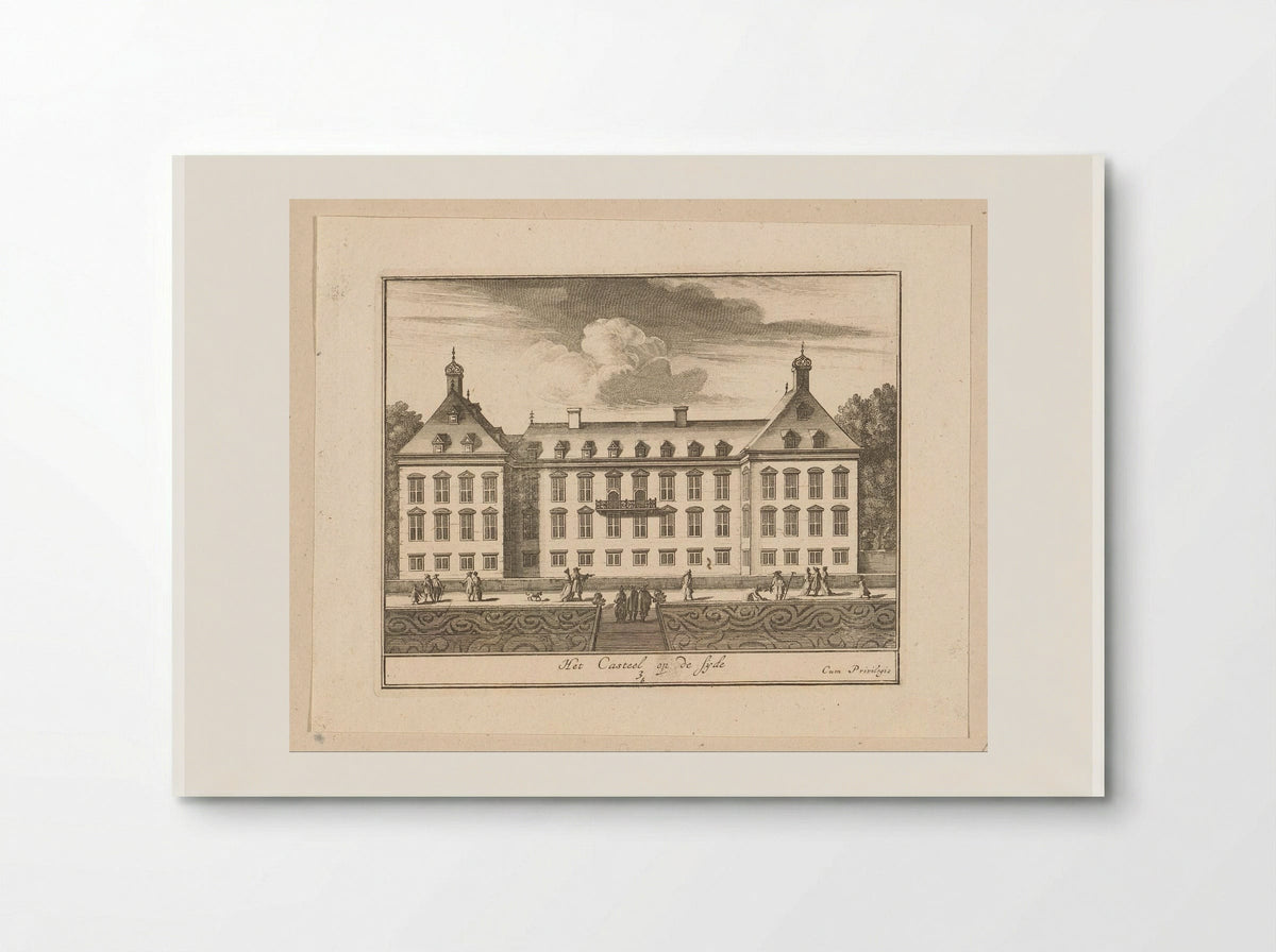 Paleis Honselaarsdijk van de zijkant gezien - Abraham Bloteling - Poster