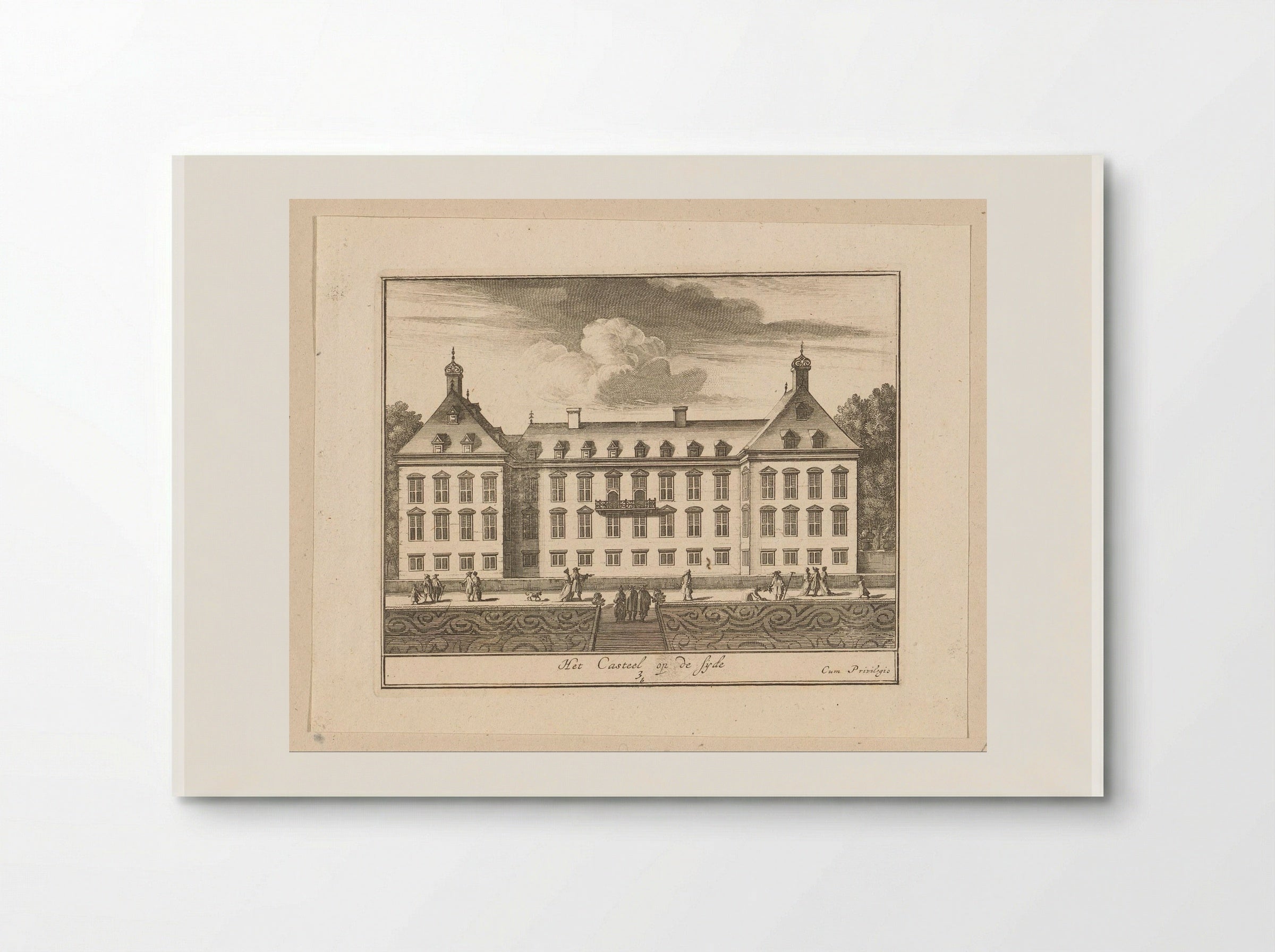 Paleis Honselaarsdijk van de zijkant gezien - Abraham Bloteling - Poster