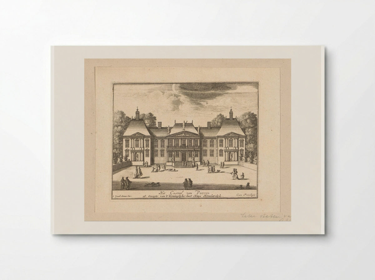 Paleis Honselaarsdijk van voren - Abraham Bloteling - Poster