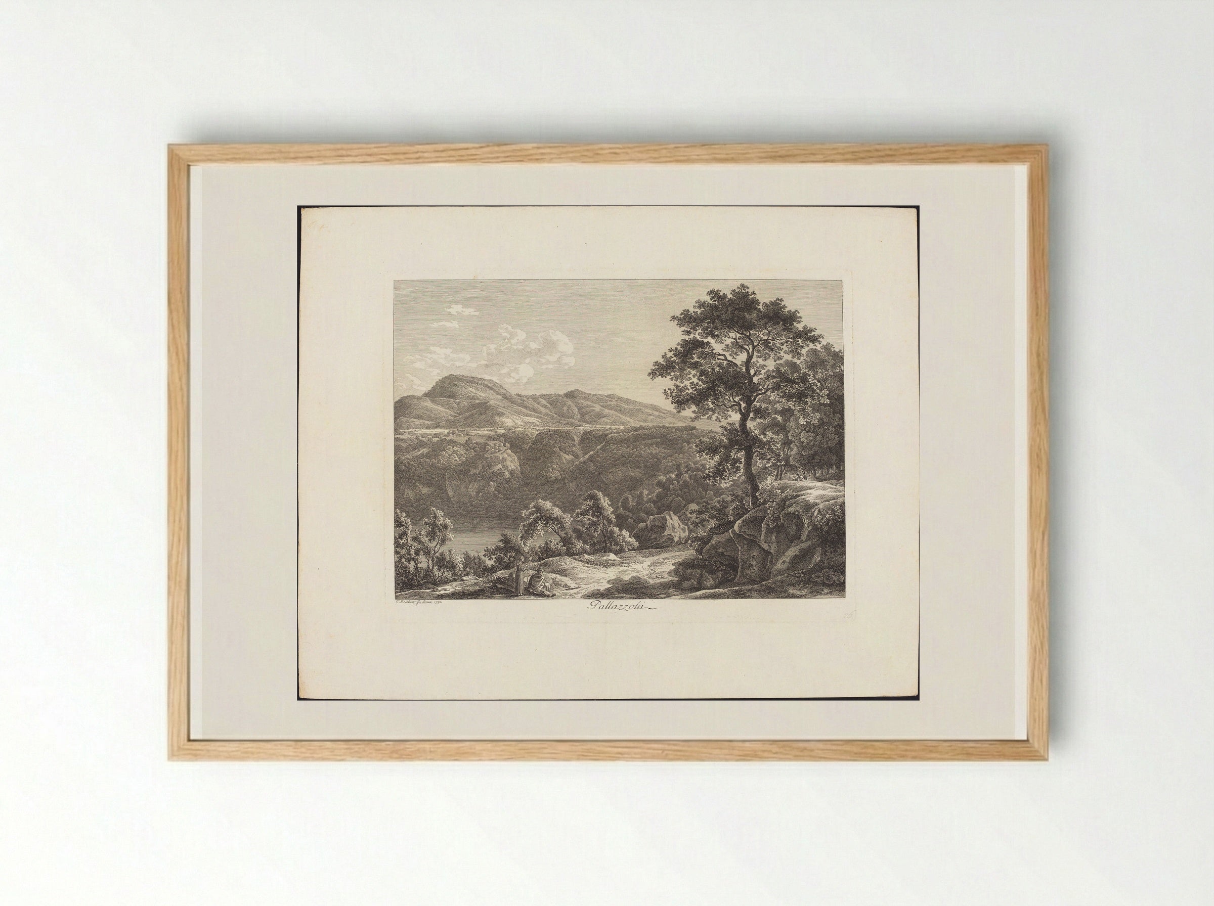 Pallazzola - Johann Christian Reinhart - Framed Print Wood