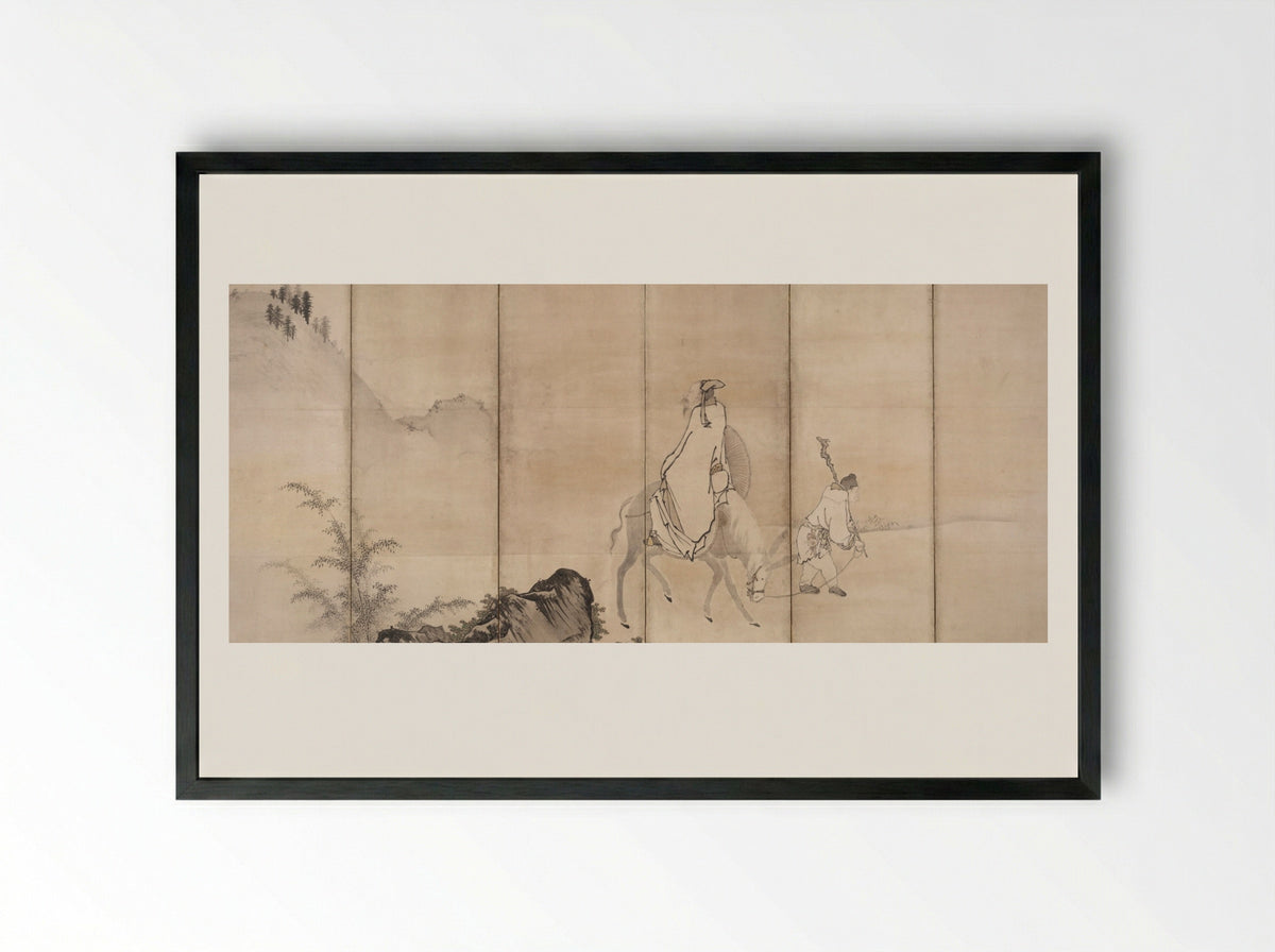 Pan Lang (Han Rō) - Unkoku Tōgan - Framed Print Black