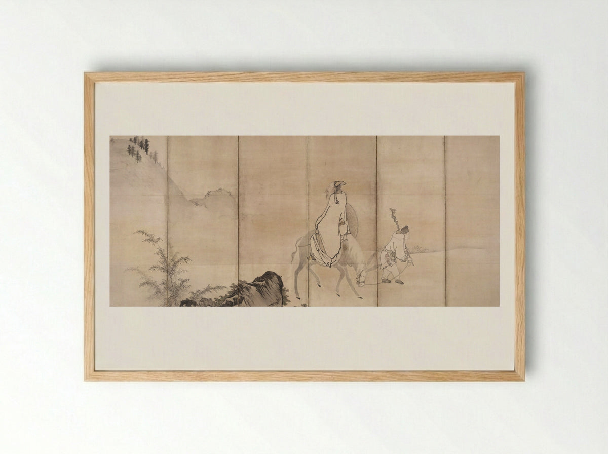 Pan Lang (Han Rō) - Unkoku Tōgan - Framed Print Wood