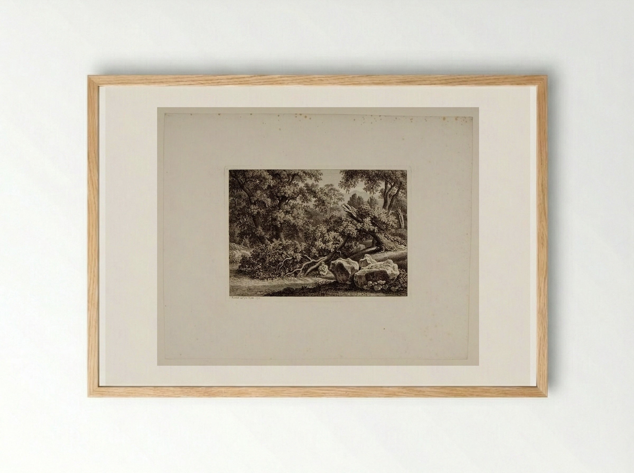 Pan Playing on the Pipe - Johann Christian Reinhart - Framed Print Wood
