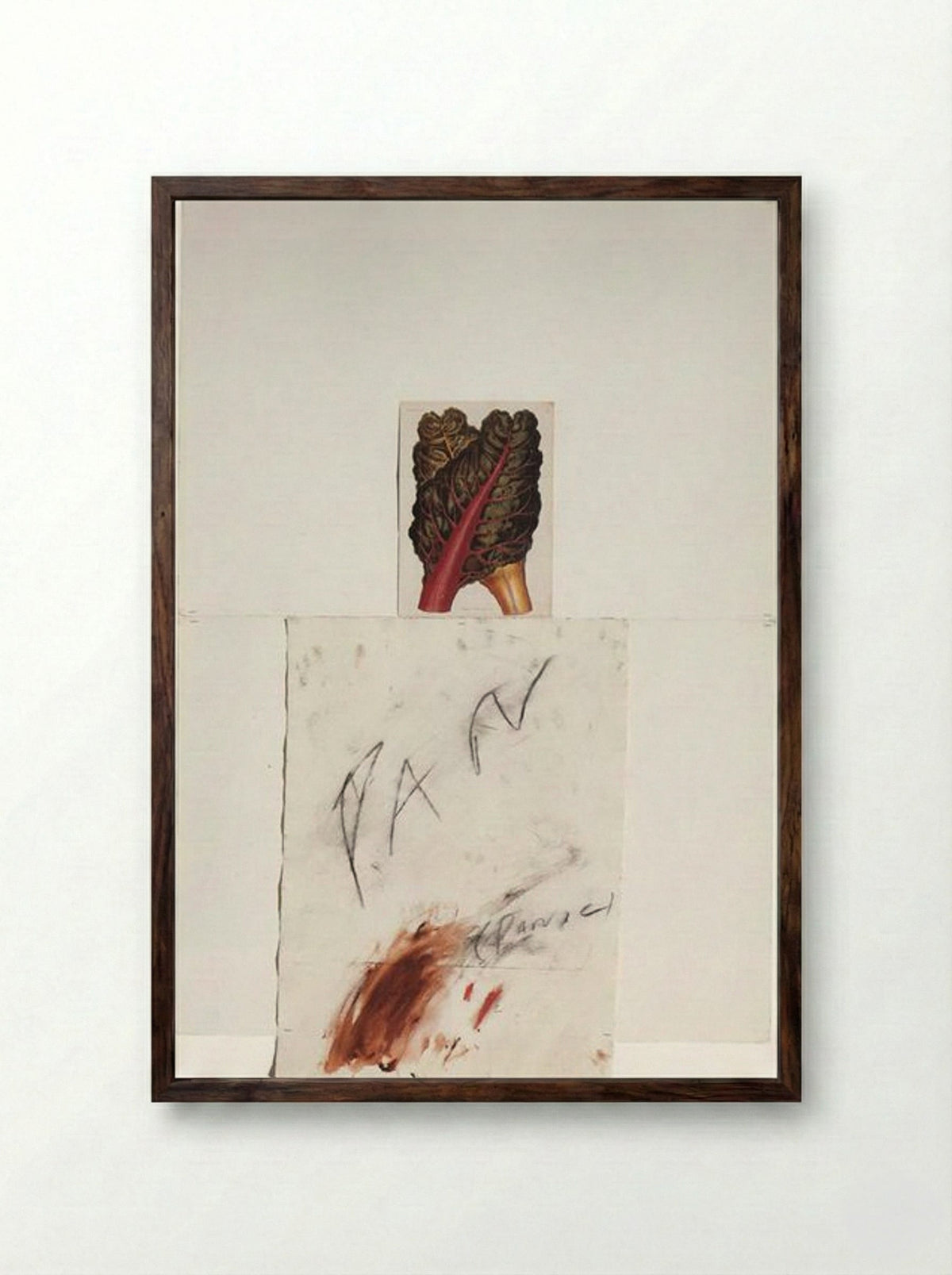 Pan - Cy Twombly - Framed Print Dark Wood