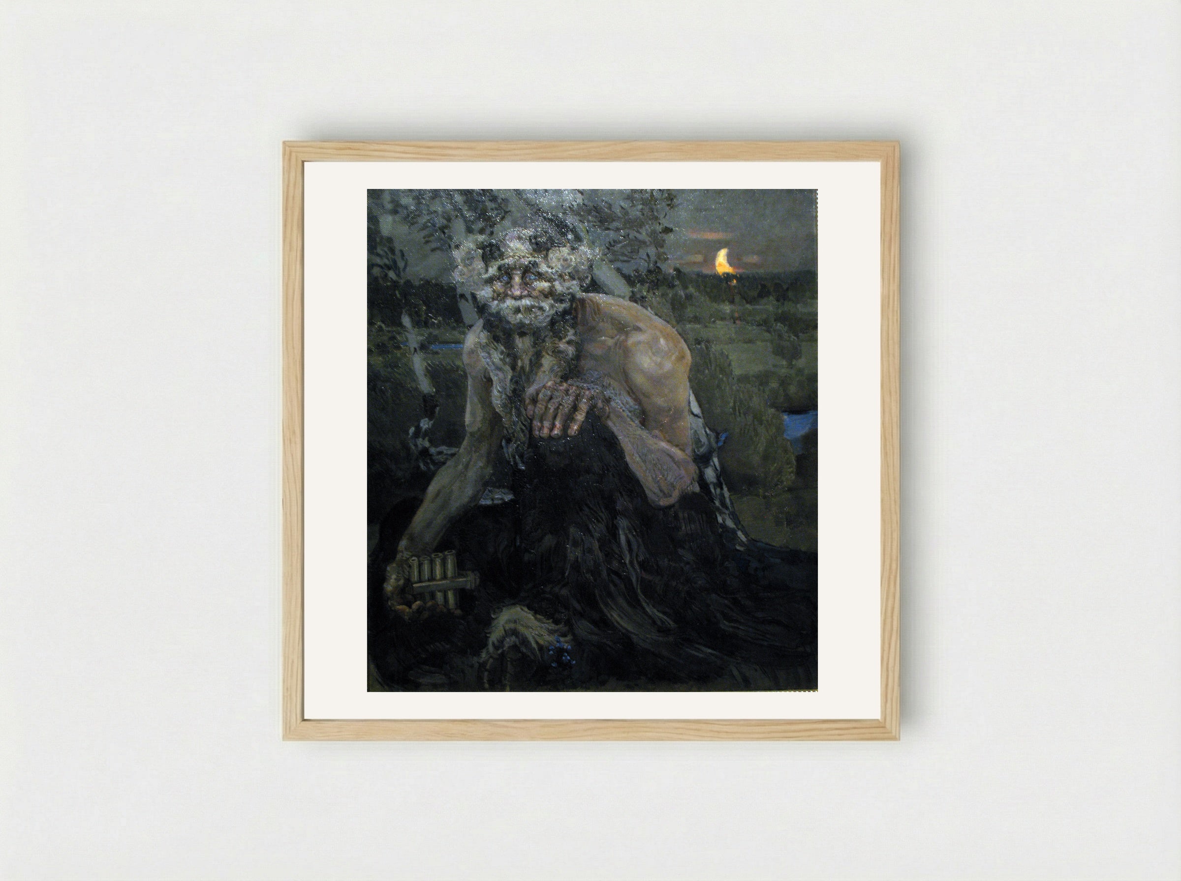 Pan - Mikhail Vrubel - Framed Print Wood
