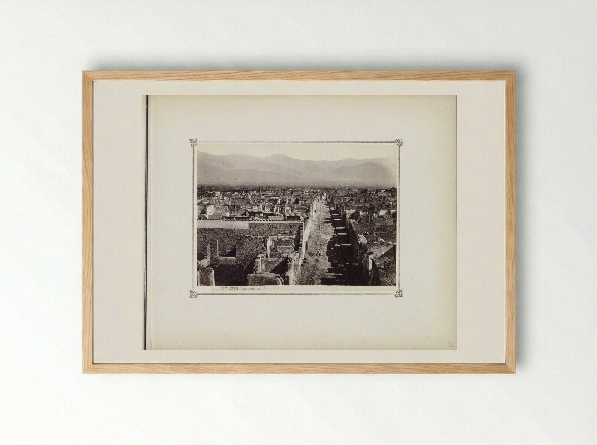 Panorama of Pompeii - Giorgio Sommer - Framed Print Wood