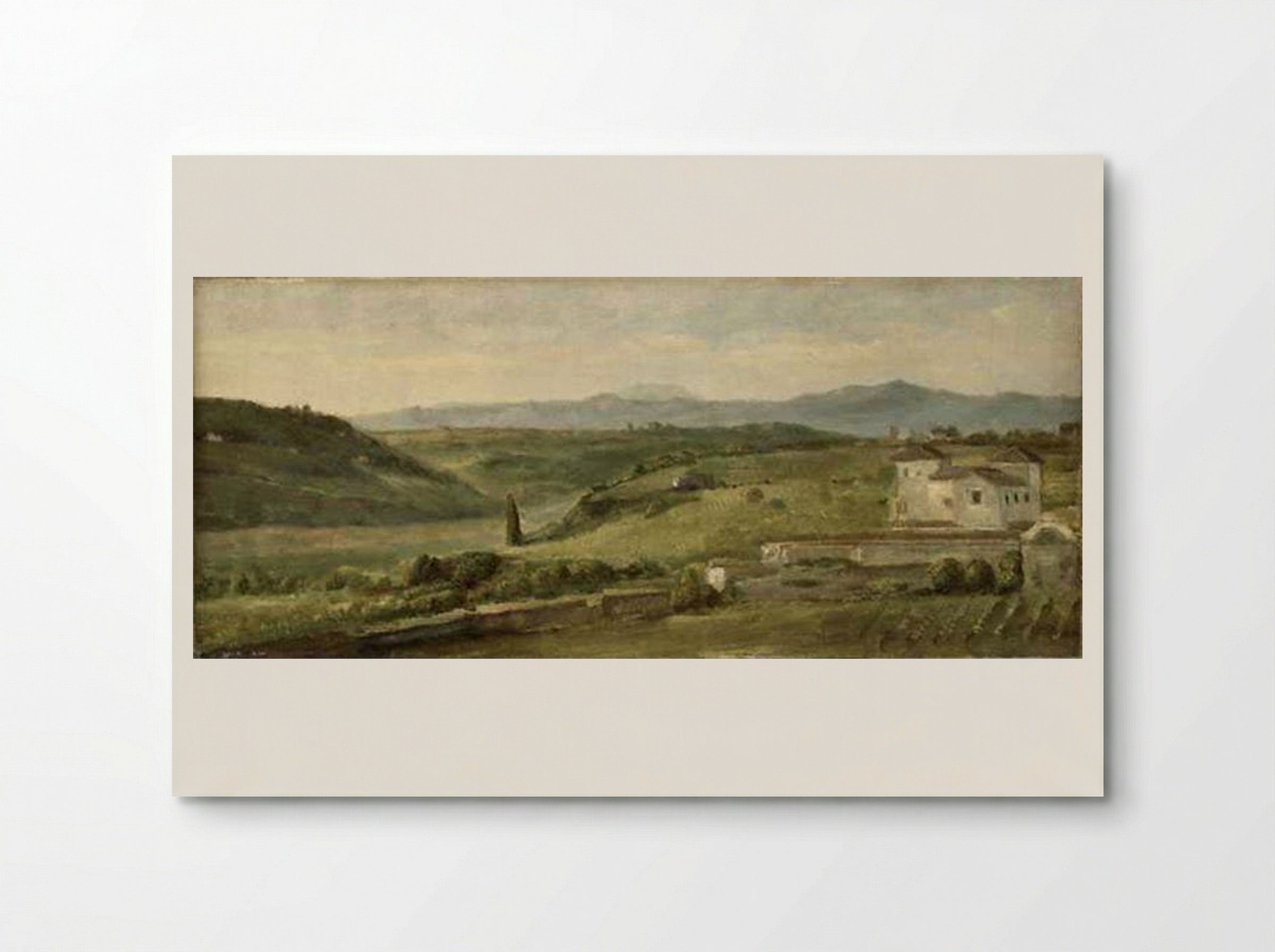 Panoramic Landscape with a Farmhouse - George Frederick Watts - Poster