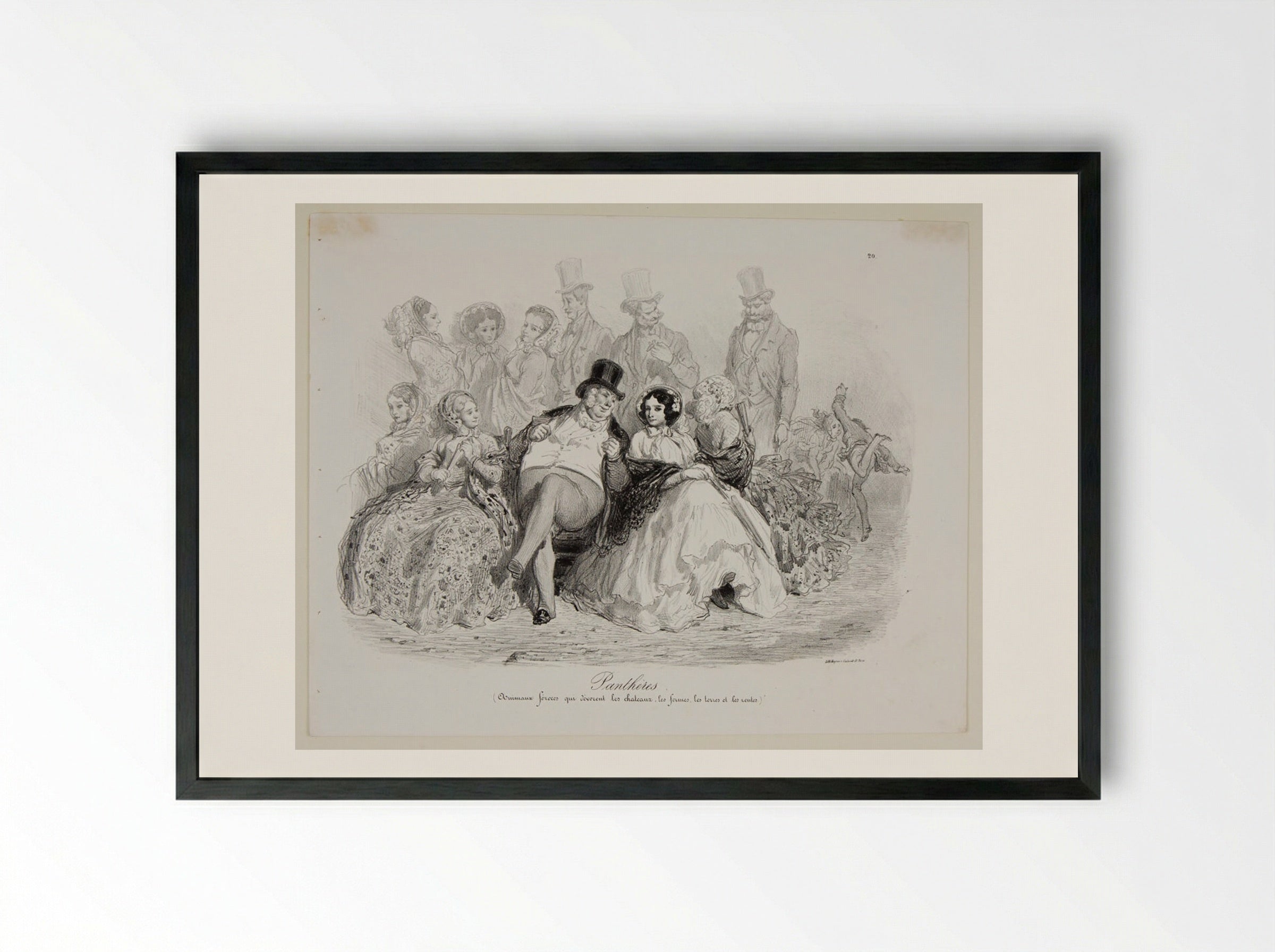 Panthères - Gustave Doré - Framed Print Black