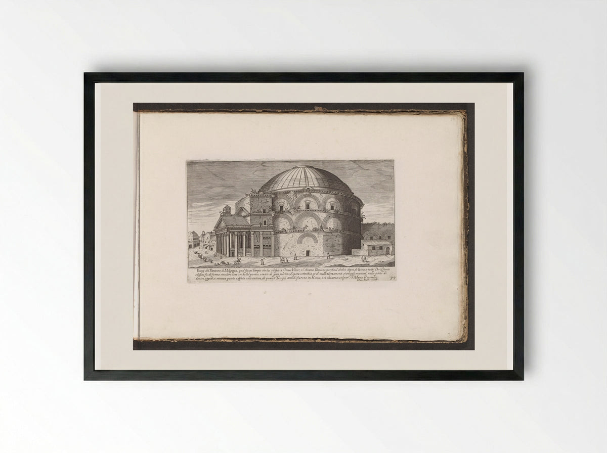 Pantheon - Giovanni Giacomo de' Rossi - Framed Print Black