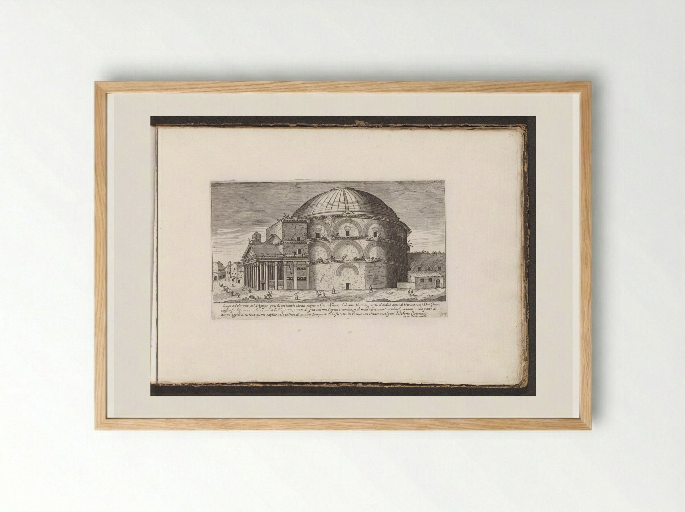 Pantheon - Giovanni Giacomo de' Rossi - Framed Print Wood
