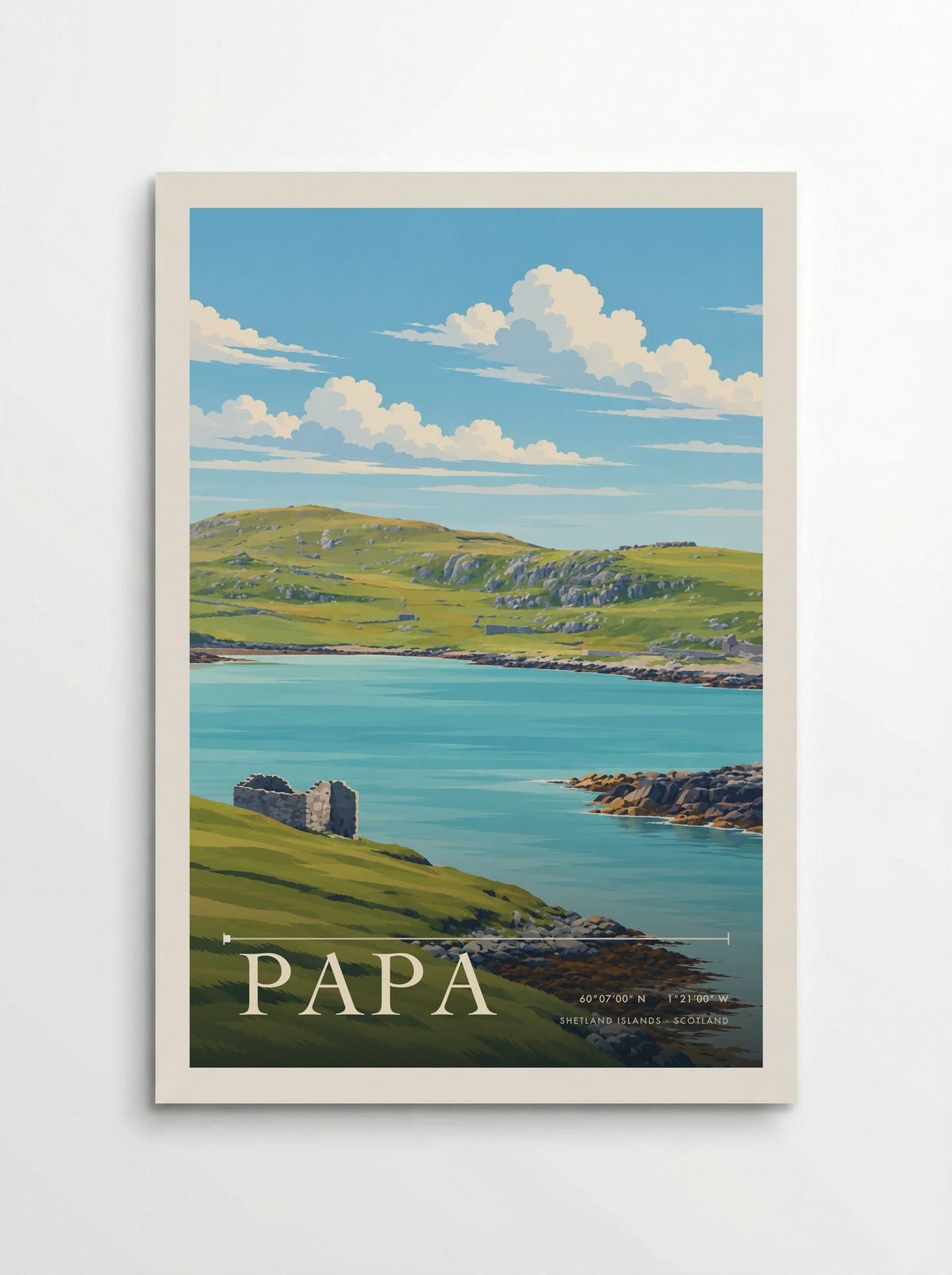 Papa, Shetland Islands | Travel Poster - Poster