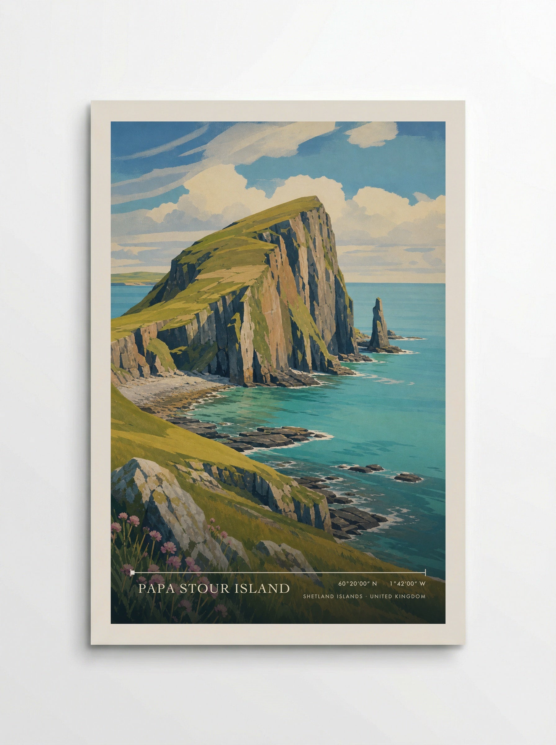 Papa Stour Island Shetland Islands United Kingdom Travel Poster - Poster