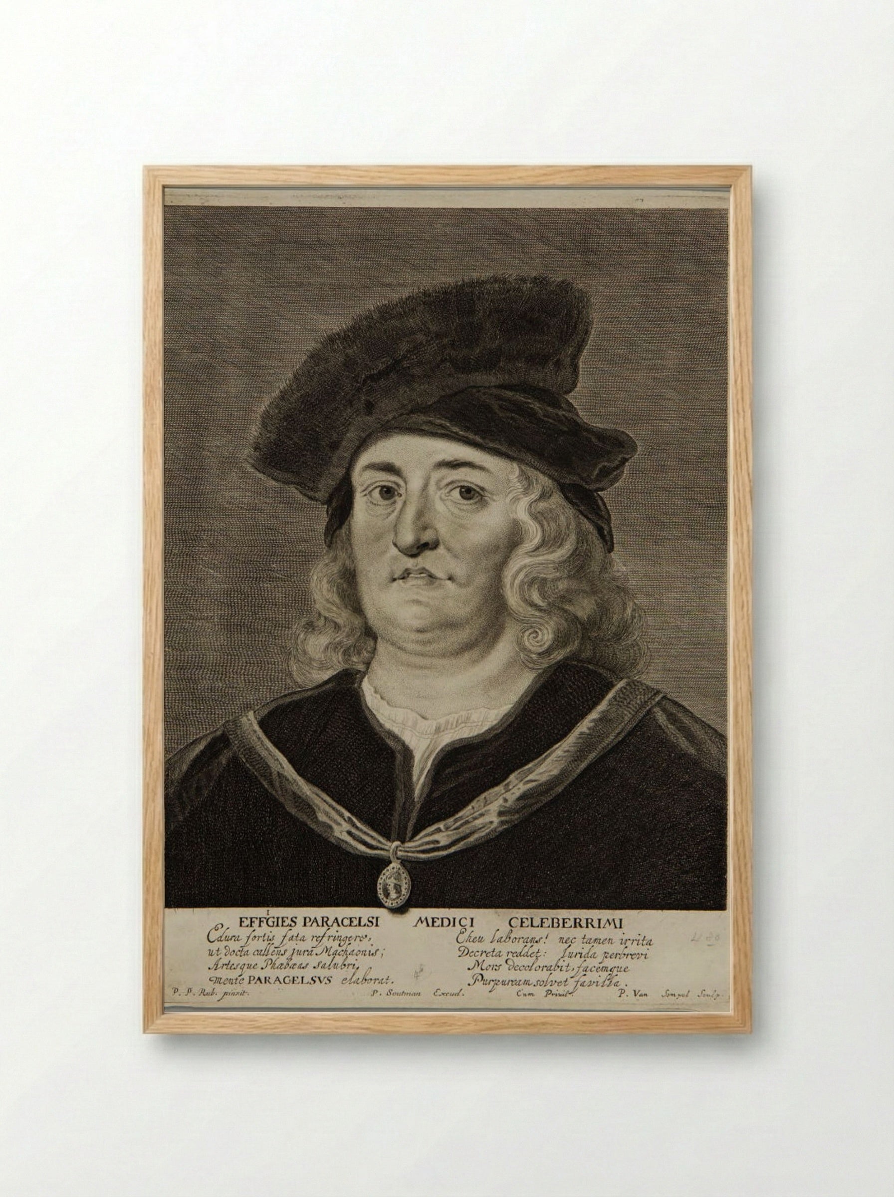 Paracelsus - Pieter van Sompel - Framed Print Wood