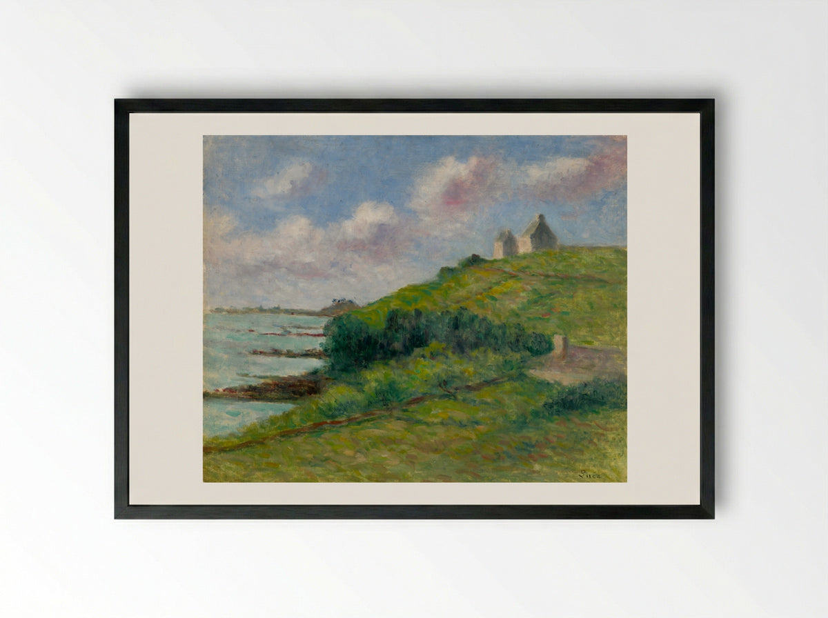 Paramé, The House On The Dunes - Maximilien Luce - Framed Print Black