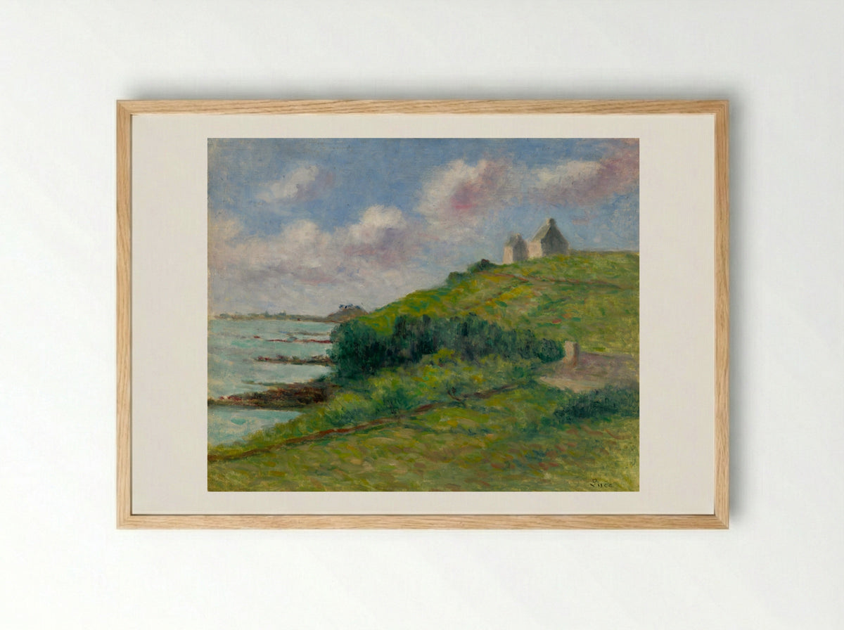 Paramé, The House On The Dunes - Maximilien Luce - Framed Print Wood