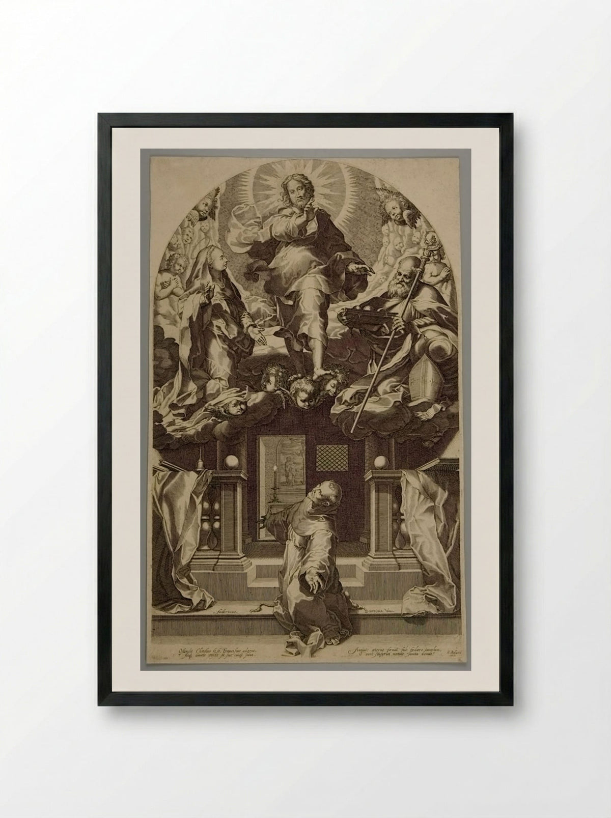 Pardon of Saint Franciscus - Boetius Adamsz. Bolswert - Framed Print Black